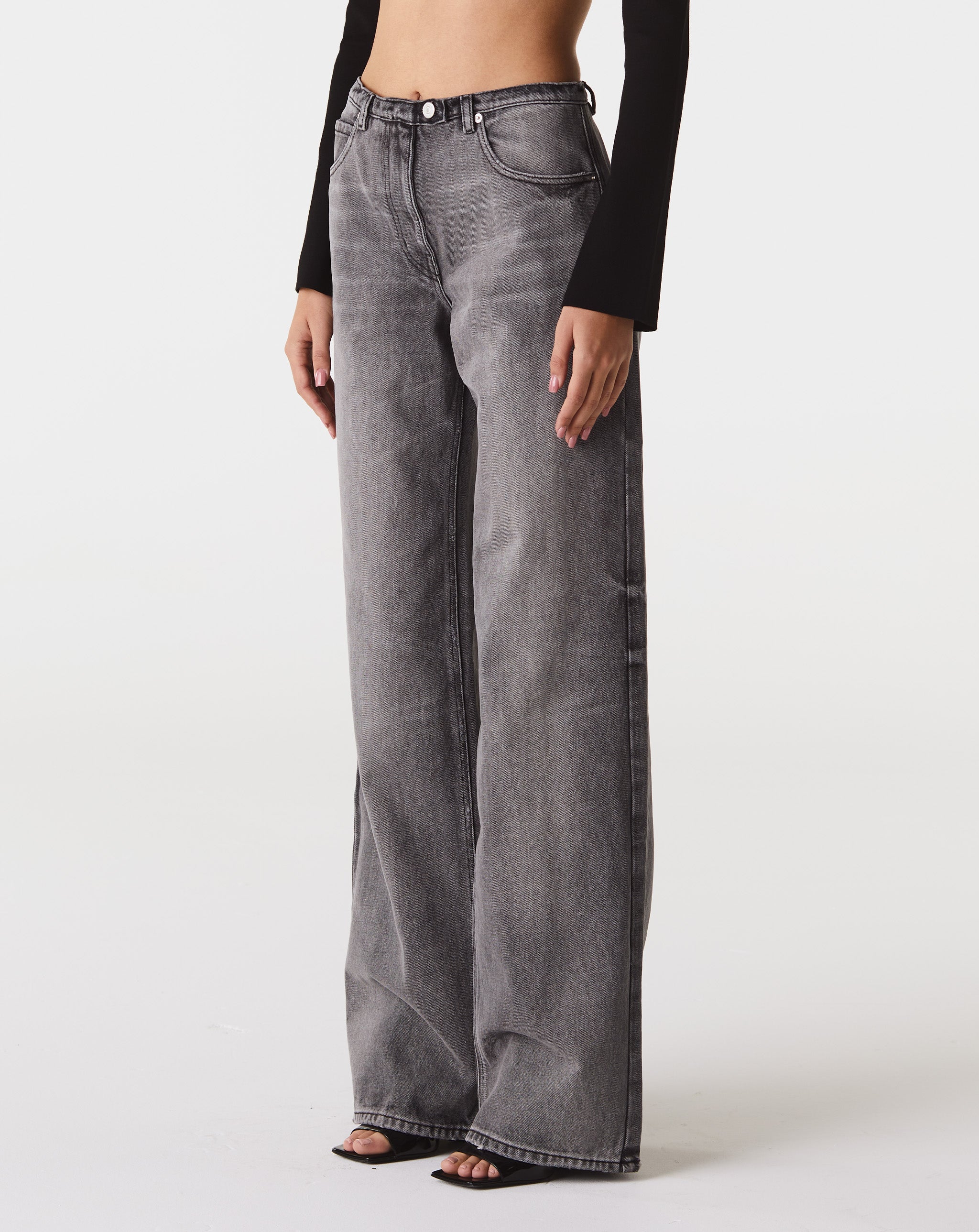 Relaxed Black Denim Pants