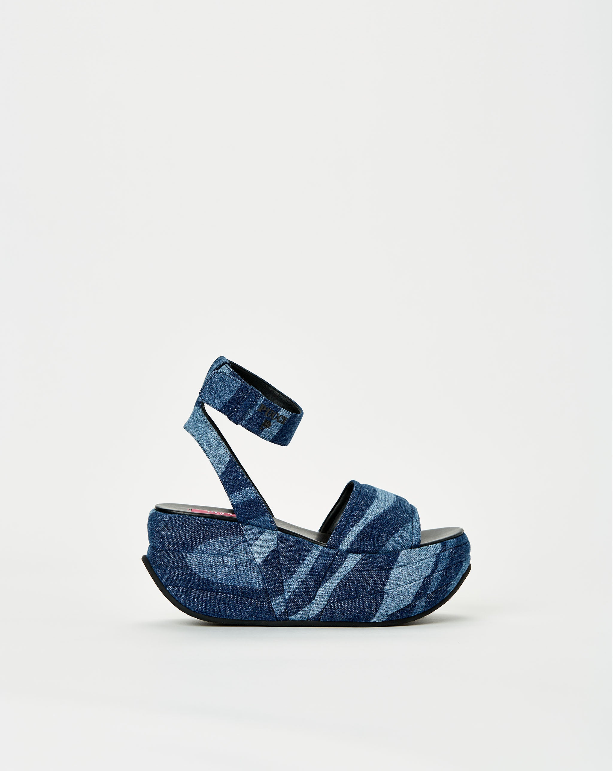 Denim Wedge Sandal