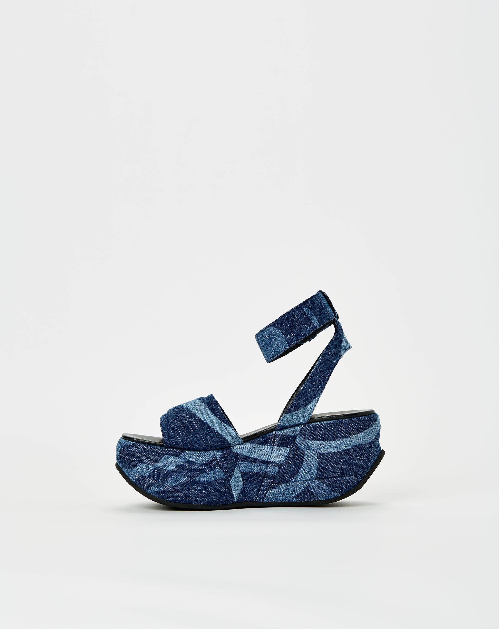 Denim Wedge Sandal