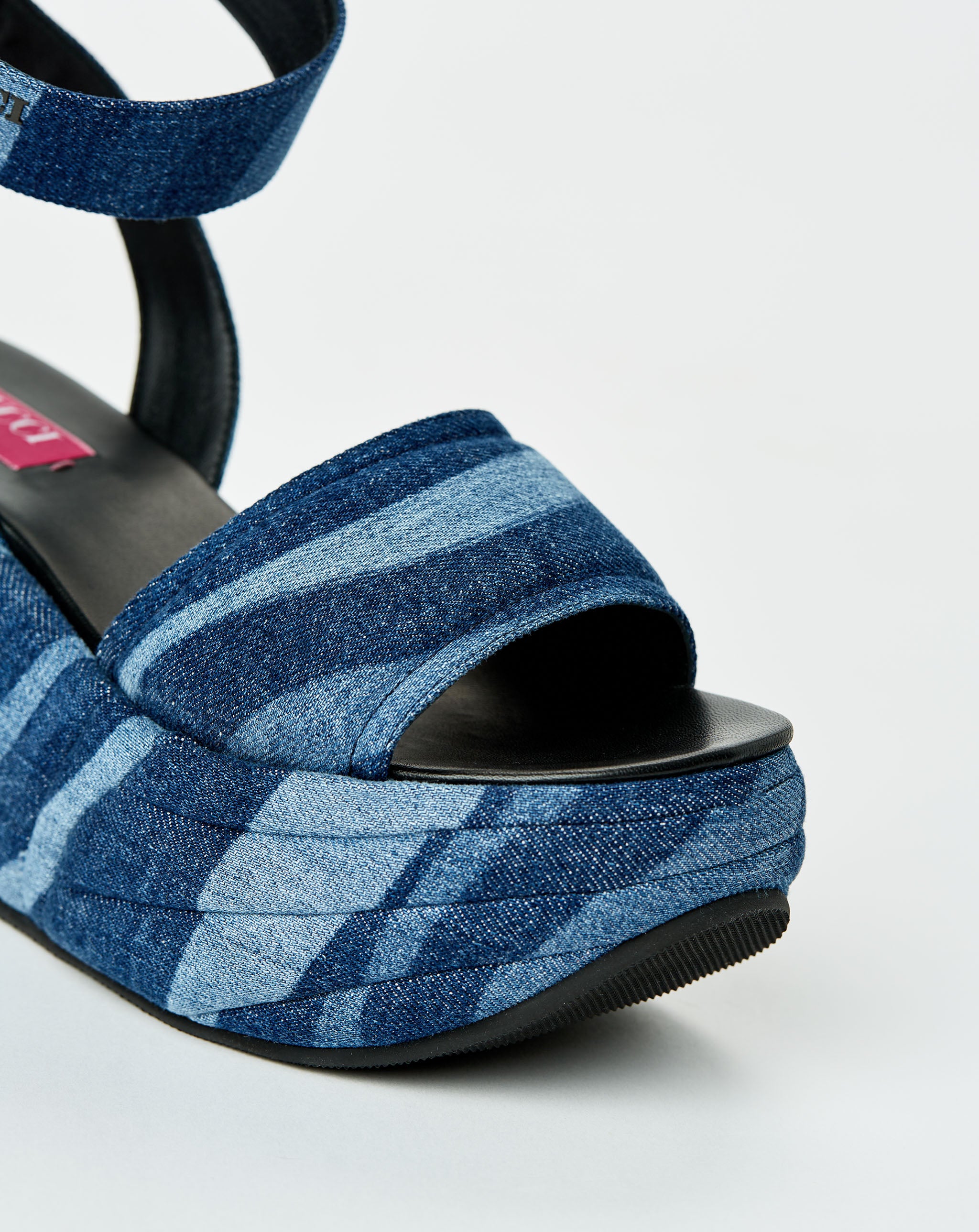 Denim Wedge Sandal
