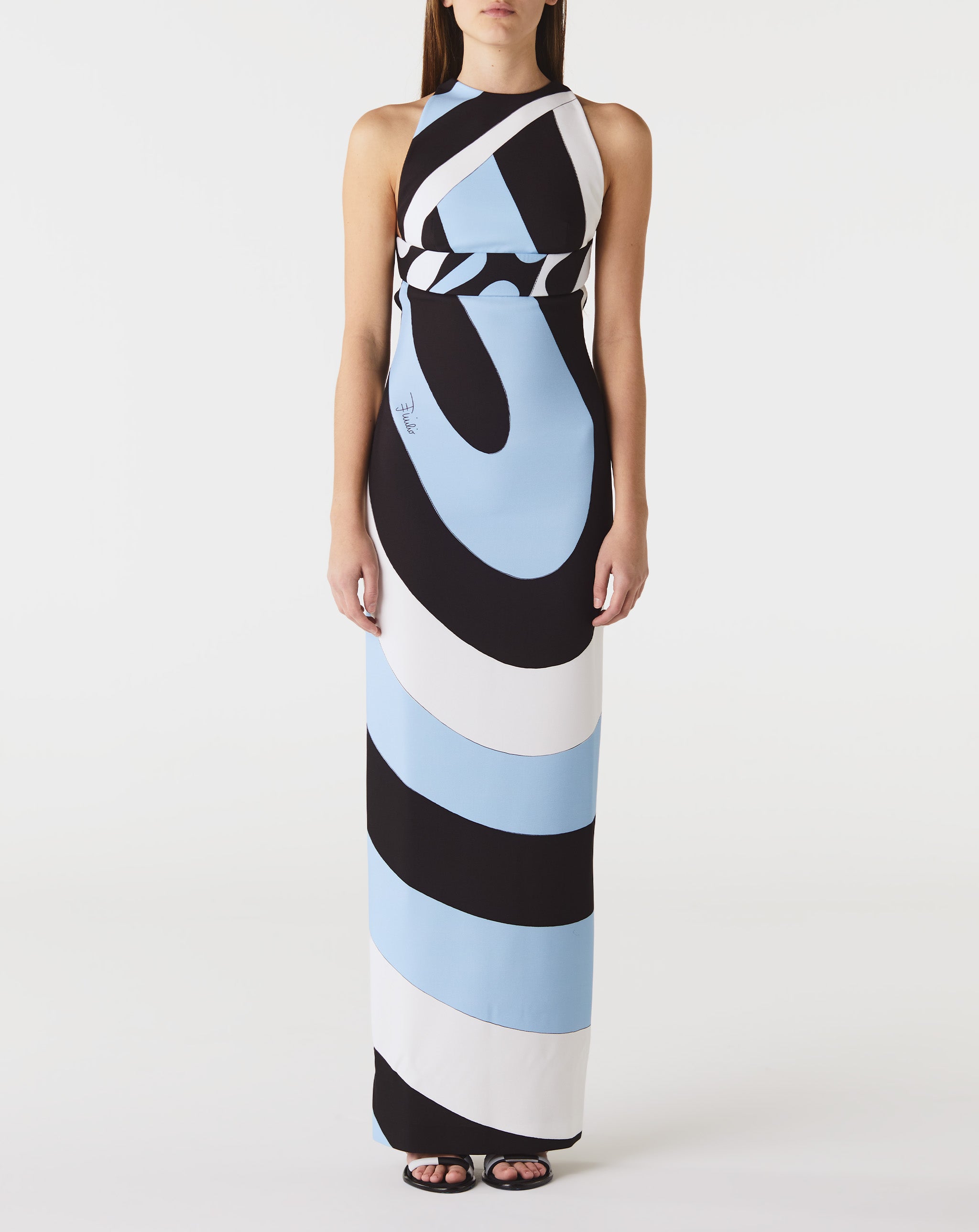 Crepe Couture Long Dress
