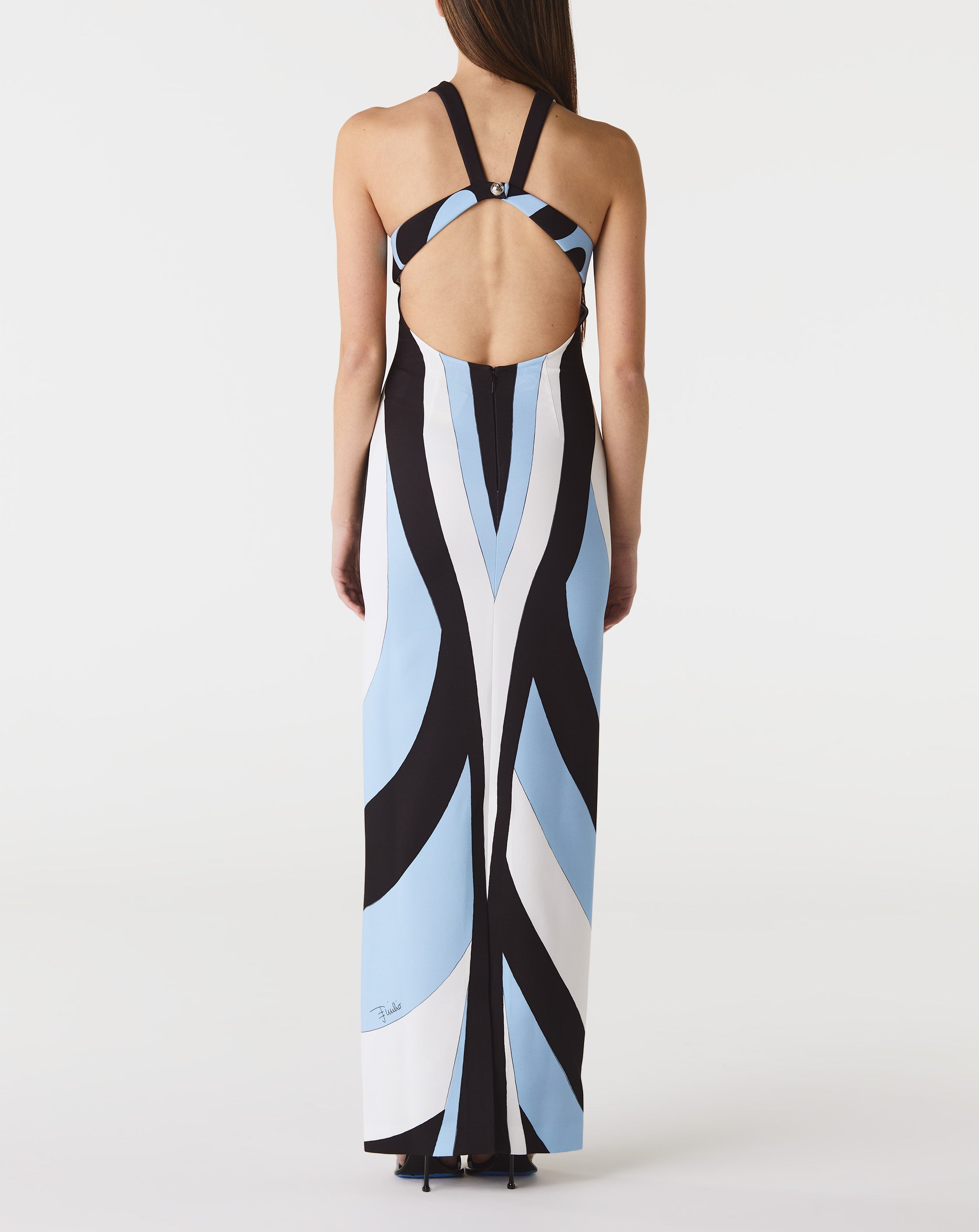 Crepe Couture Long Dress