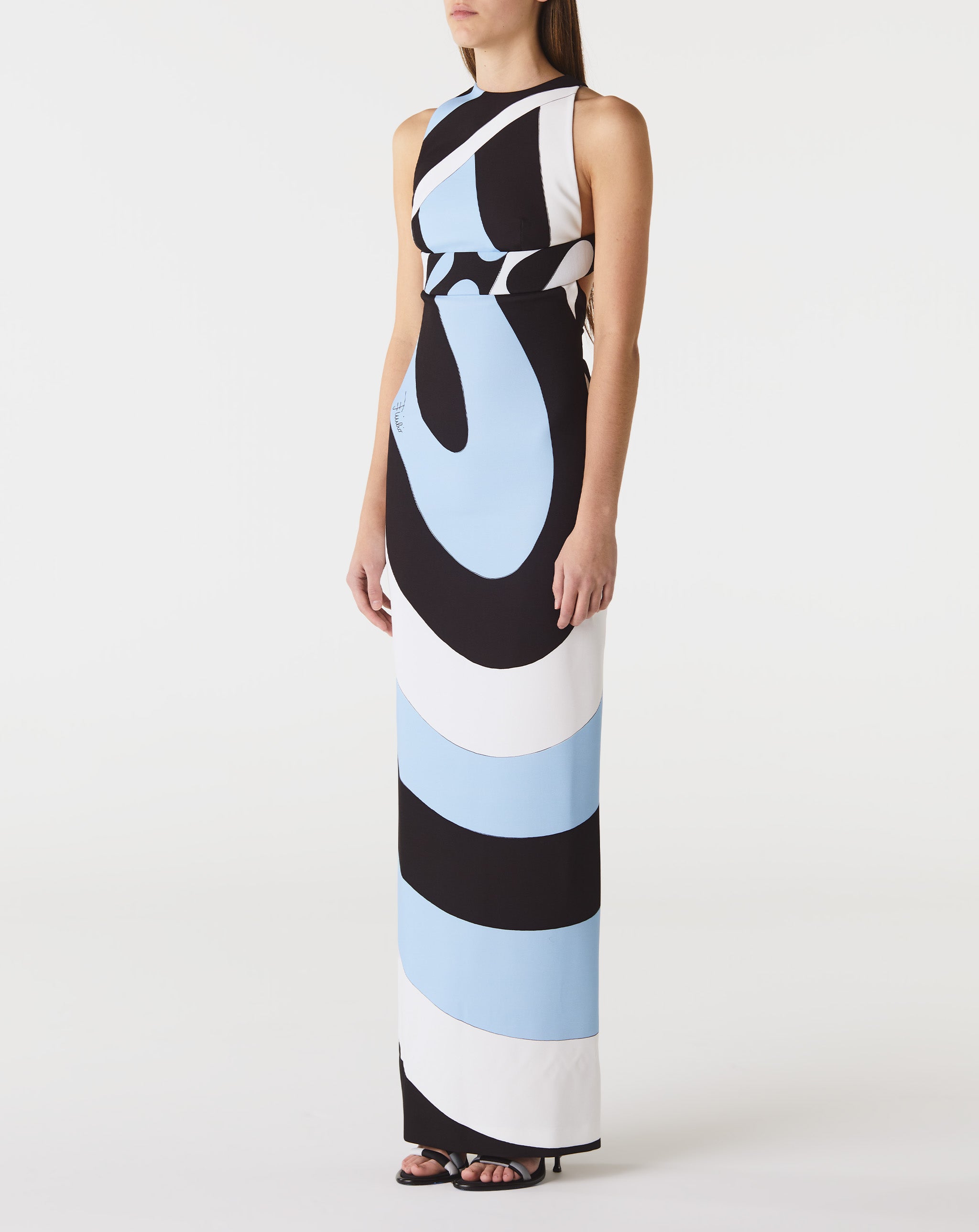Crepe Couture Long Dress