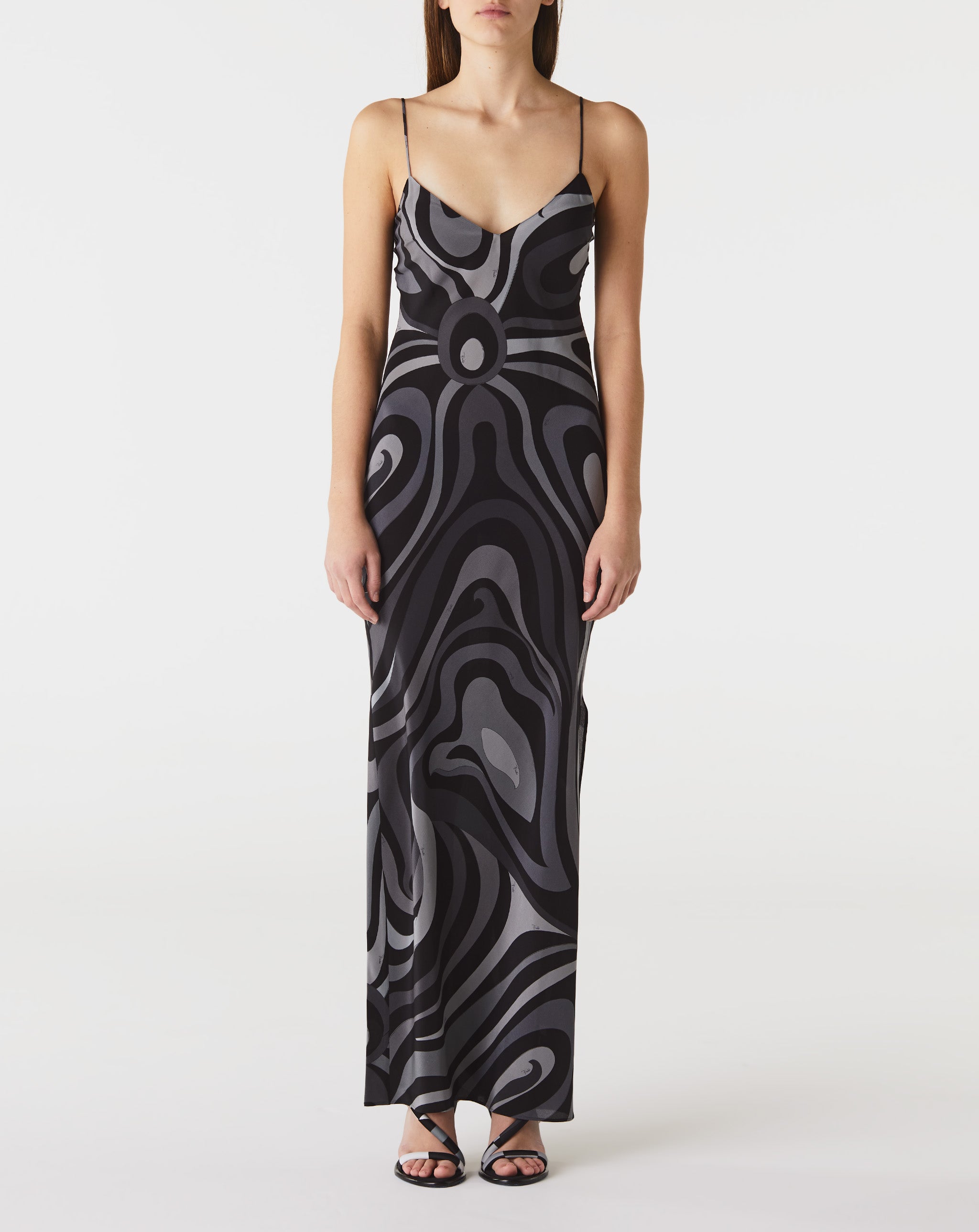 Crepe De Chine Long Dress