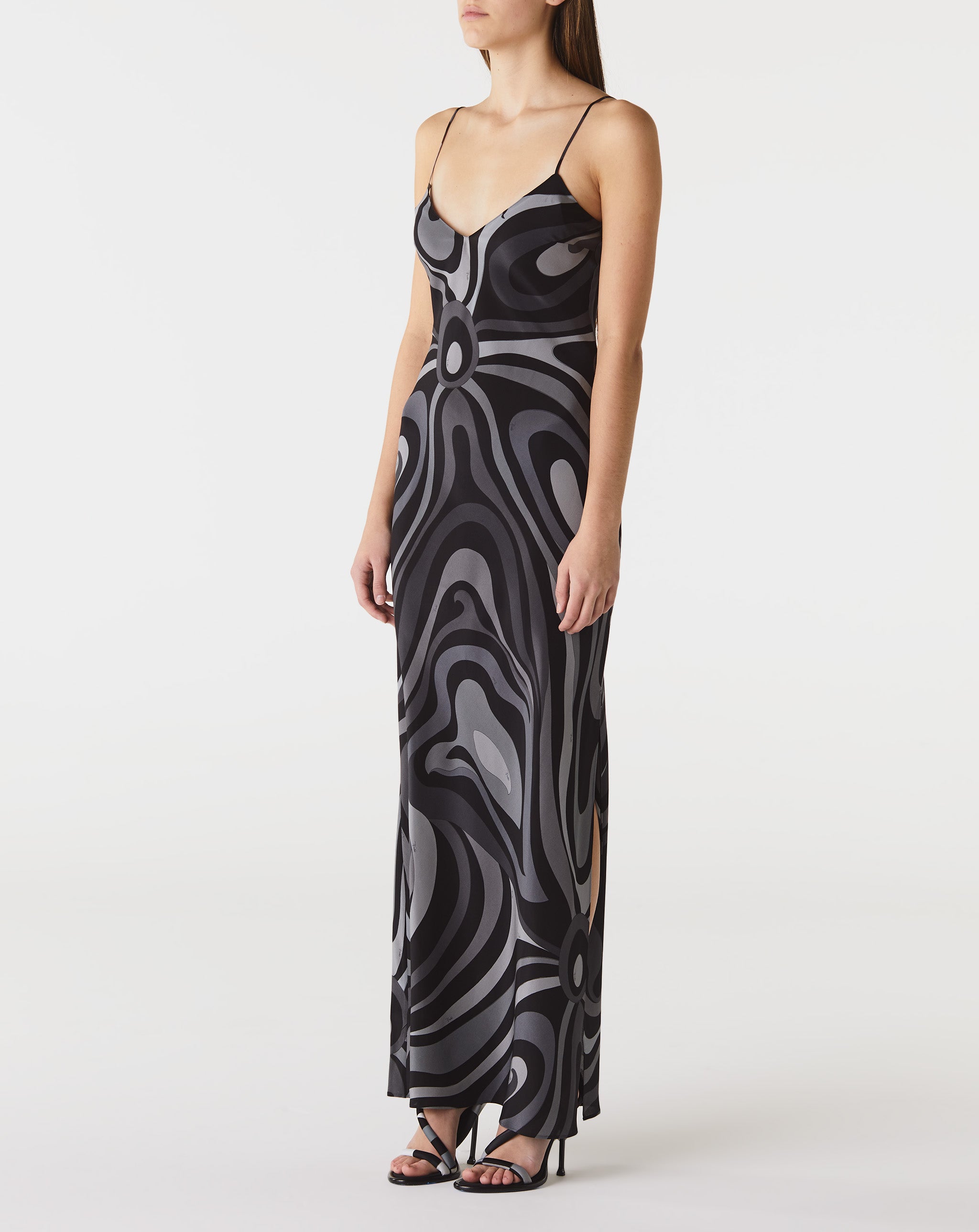 Crepe De Chine Long Dress
