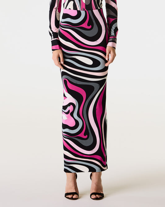 Compact Jersey Long Skirt