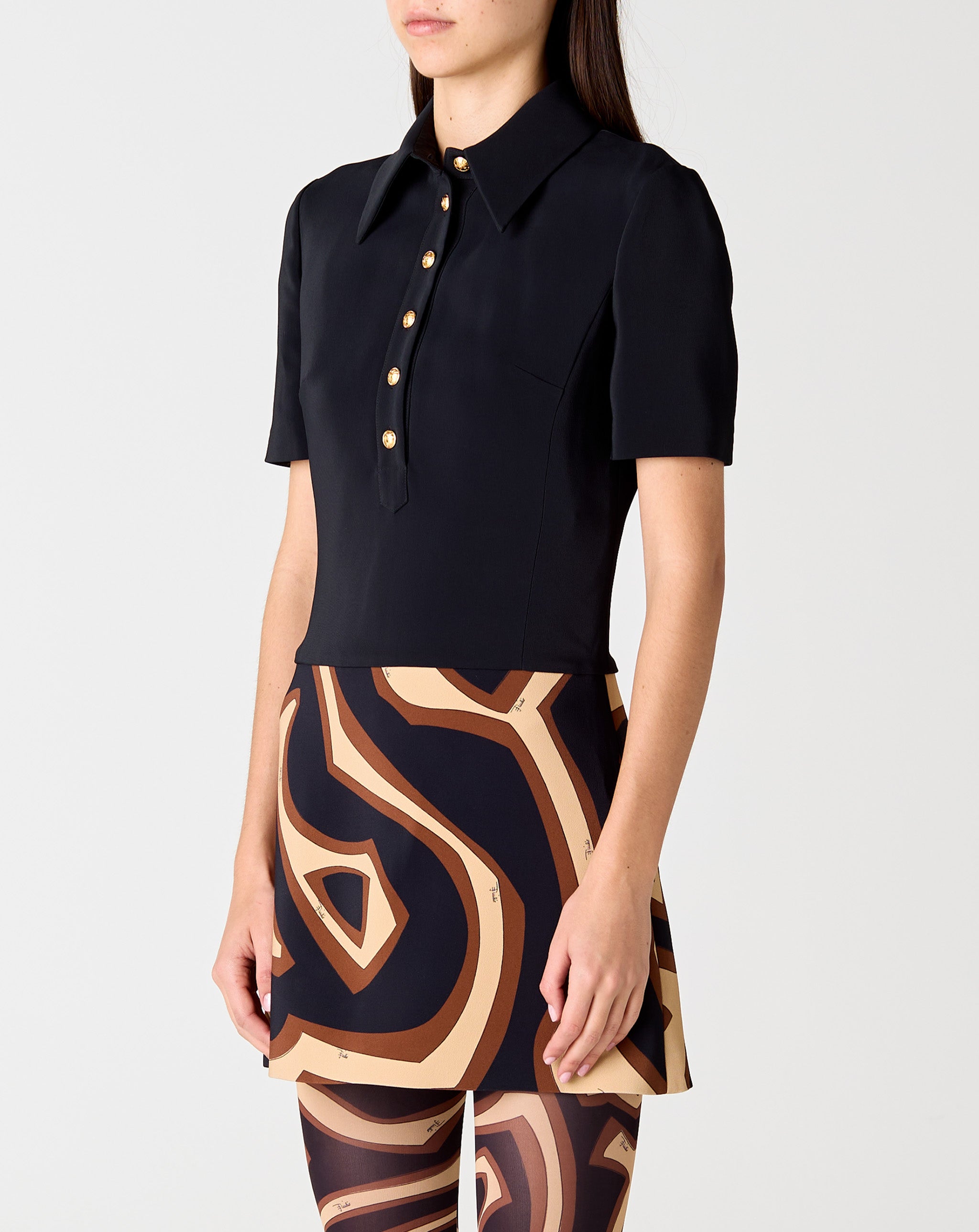 Heavy Cady S/S Polo Dress