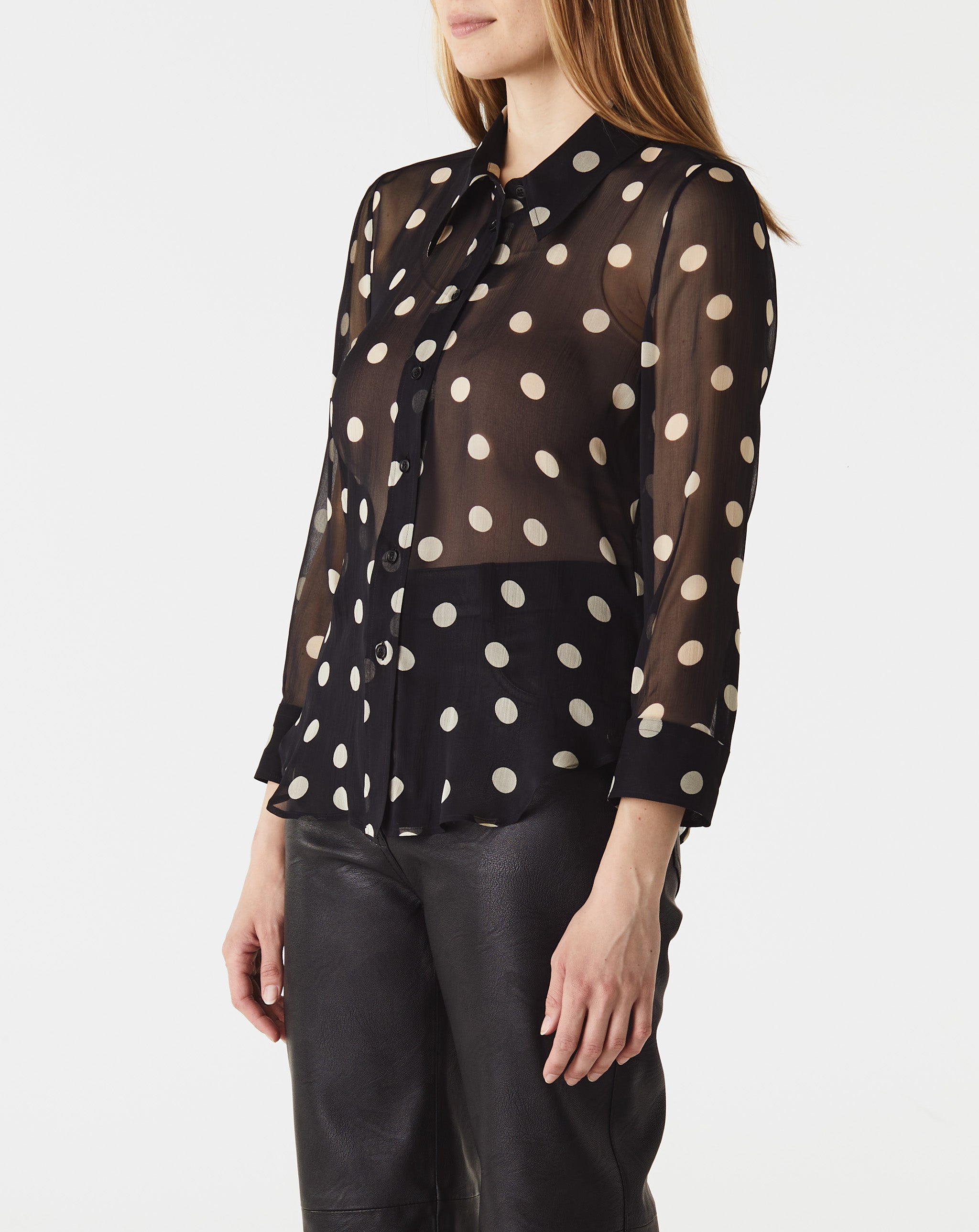 Polka Dot Slim Shirt