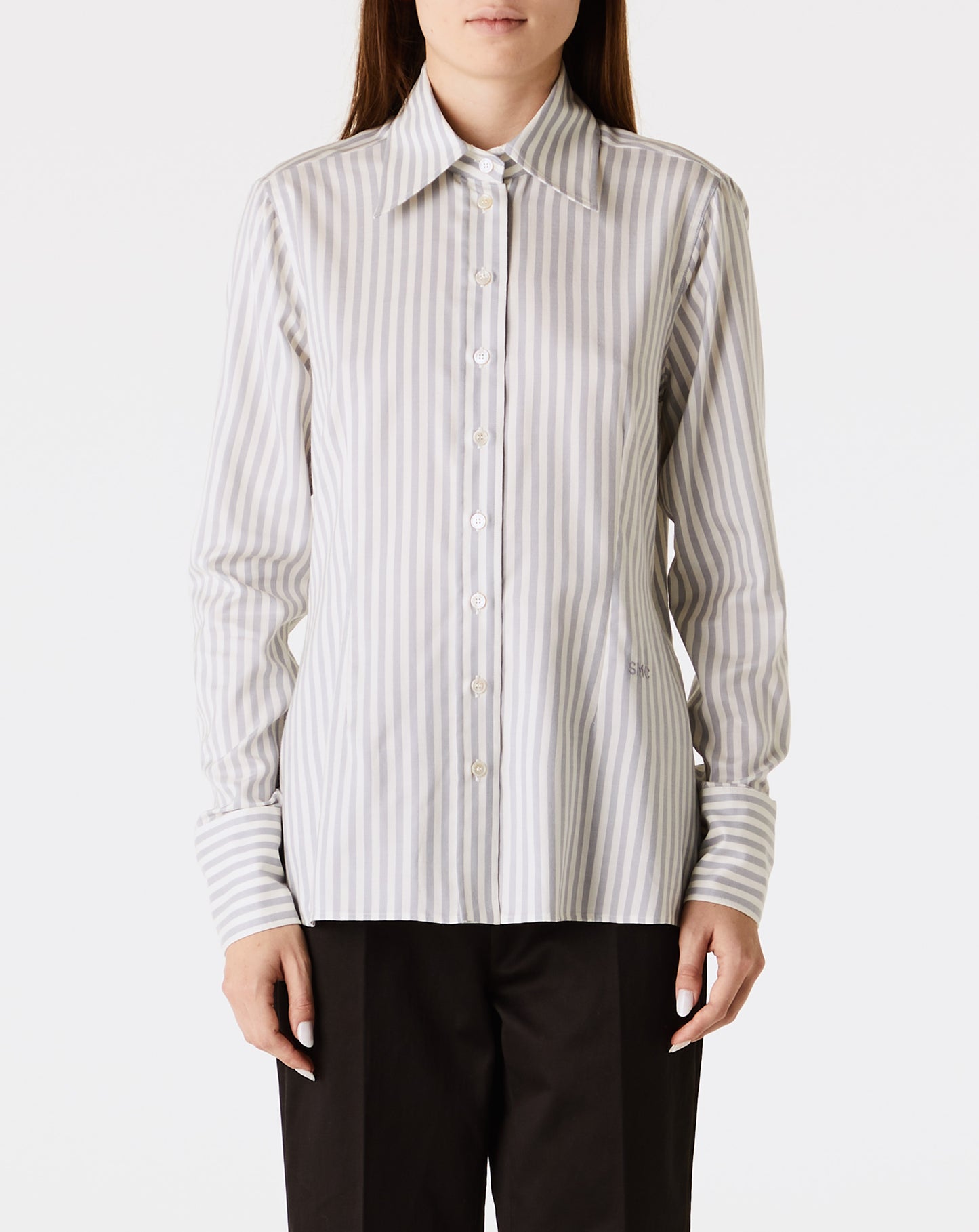 Silk Stripe Slim Shirt