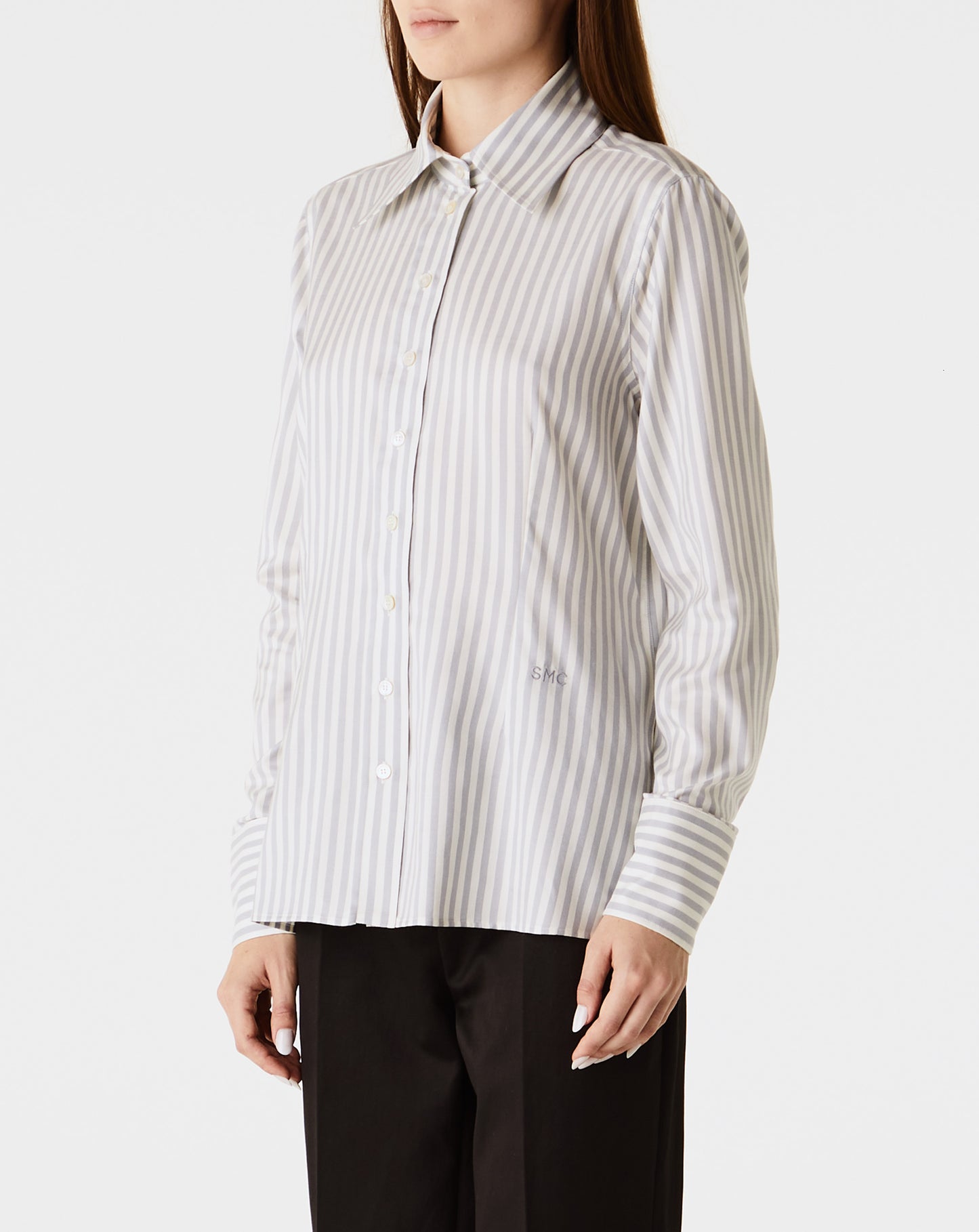 Silk Stripe Slim Shirt