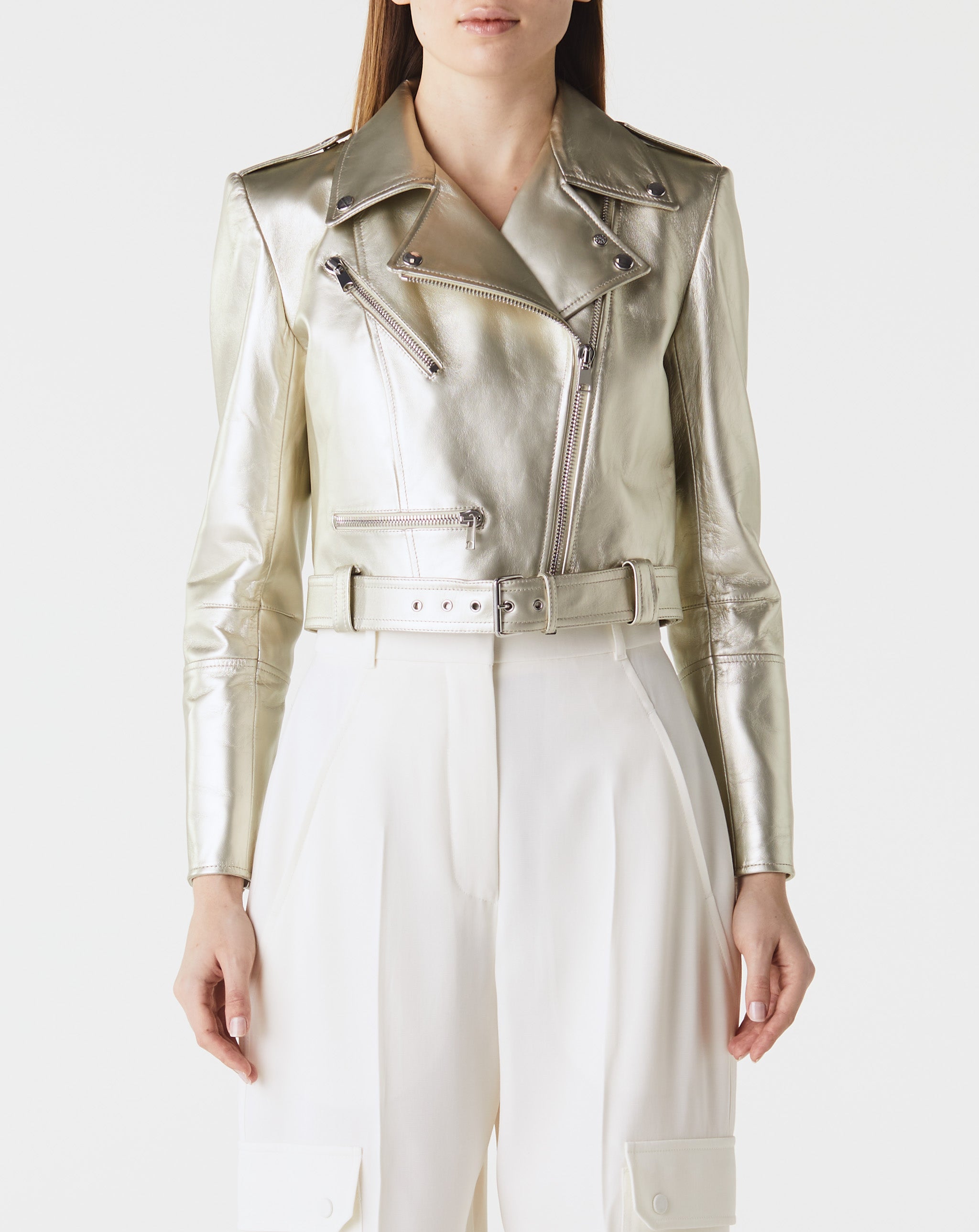 Cropped Biker Jacket