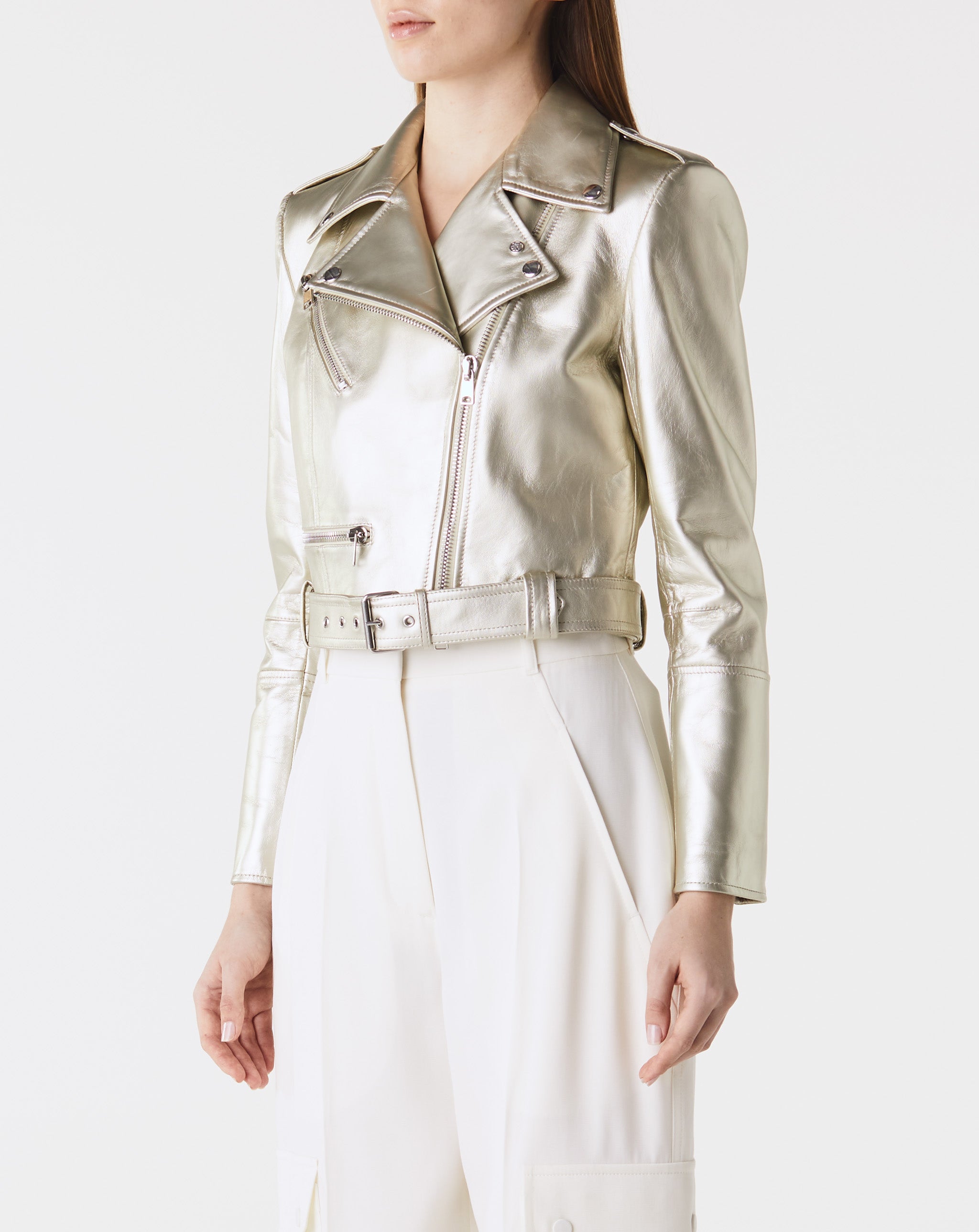 Cropped Biker Jacket