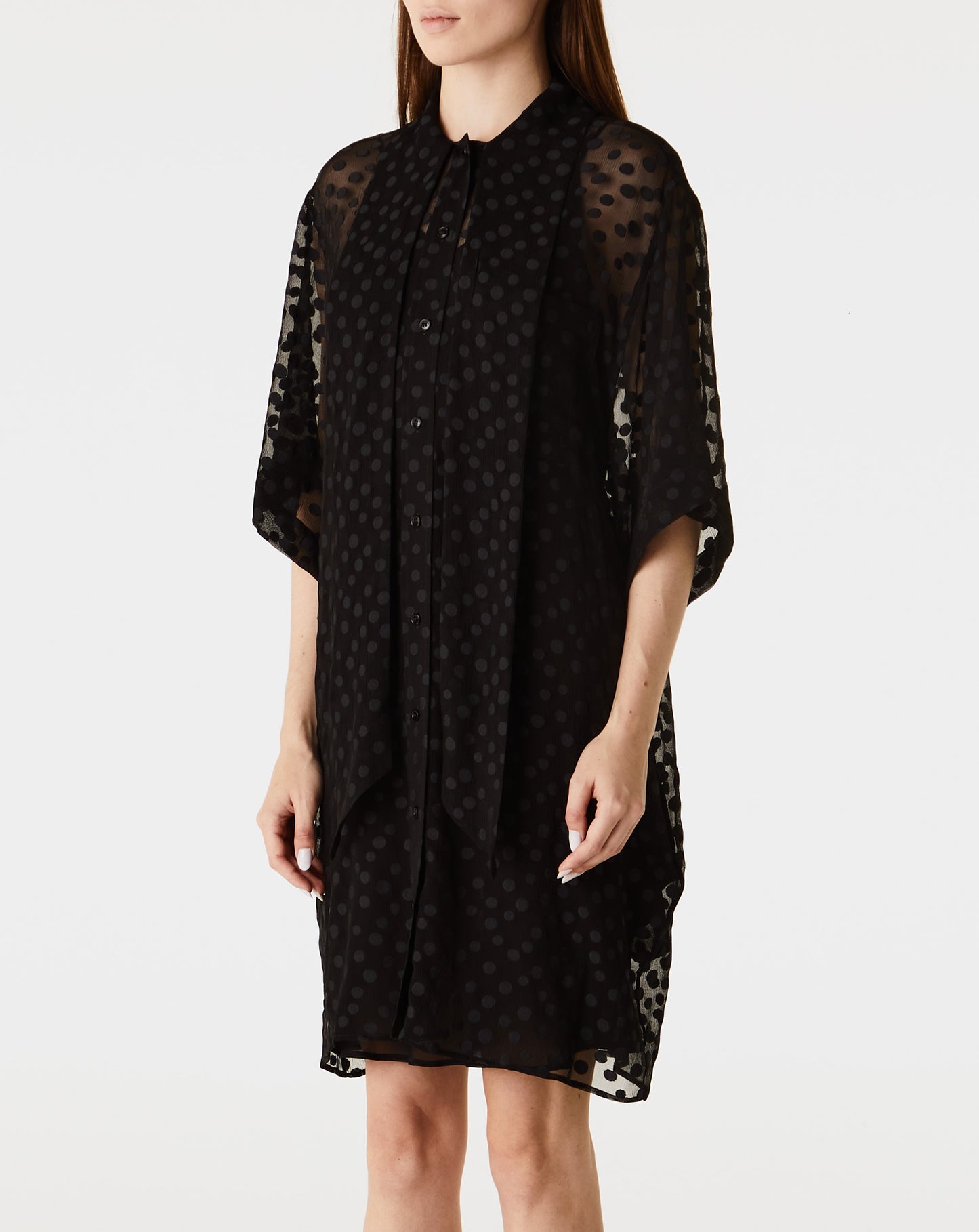 Creponne Dots Tie Dress