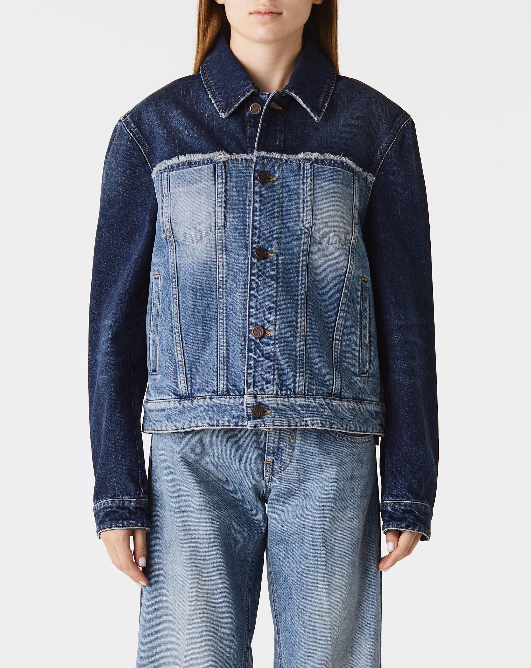 Paneled Blue Denim Jacket