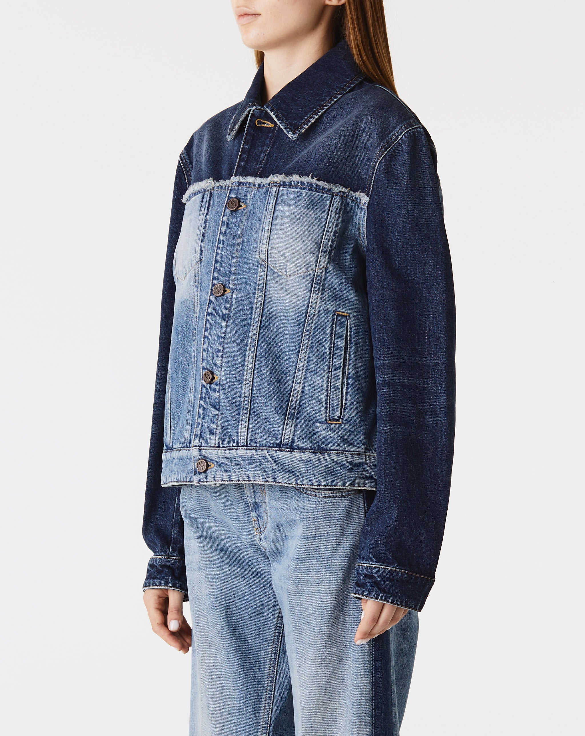 Paneled Blue Denim Jacket