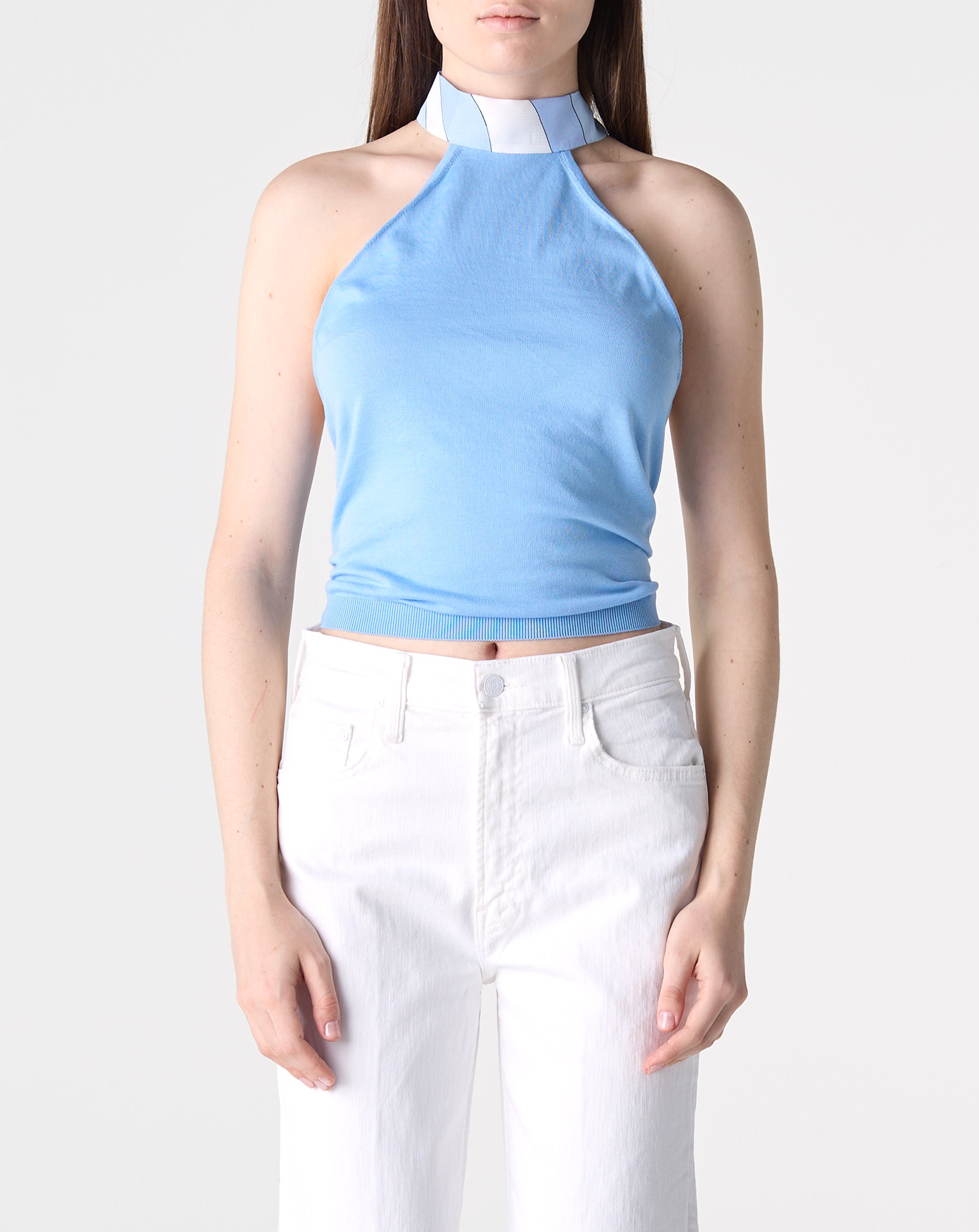 Silk Cashmere Halter Sweater