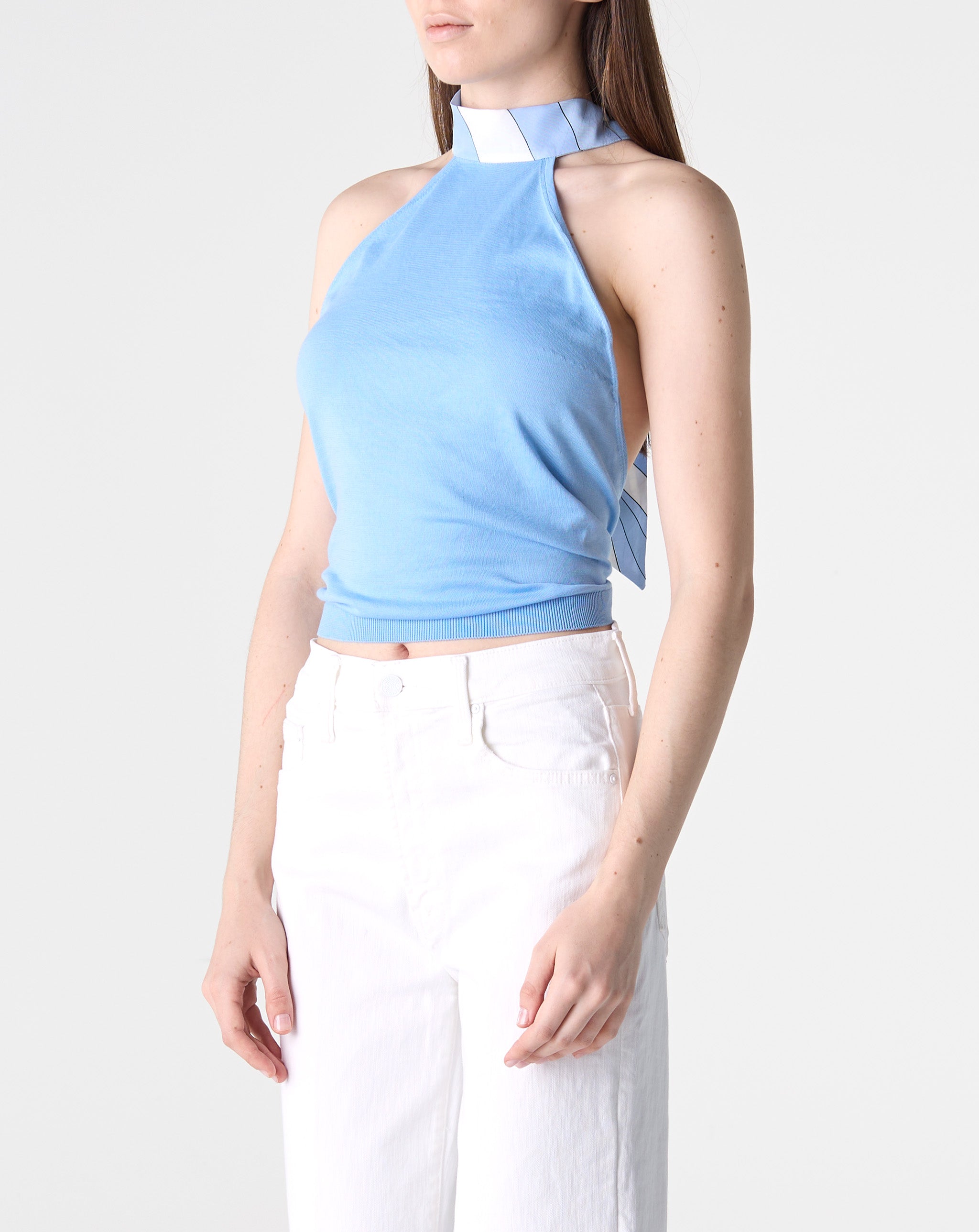 Silk Cashmere Halter Sweater