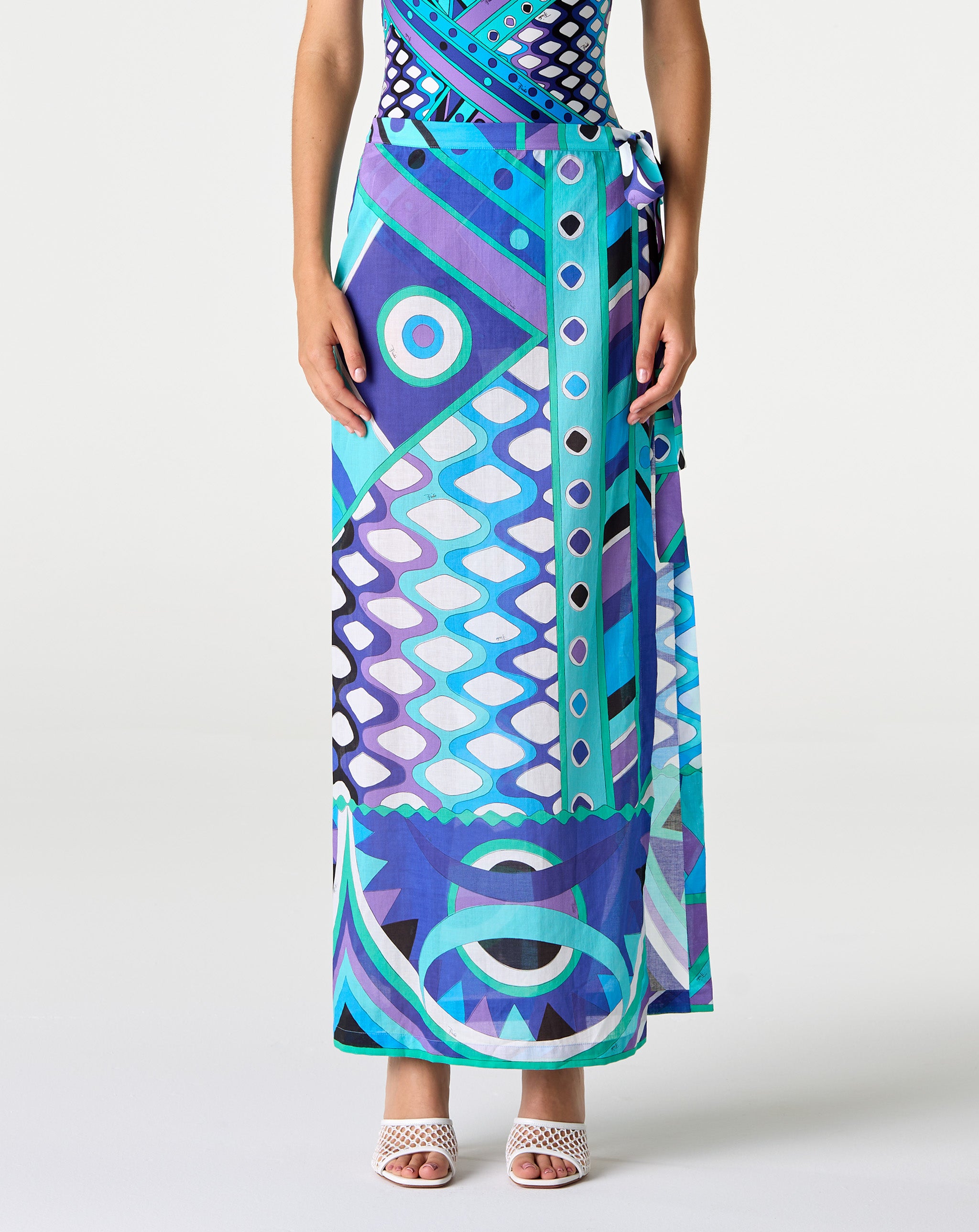 Cotton Muslin Long Wrap Skirt