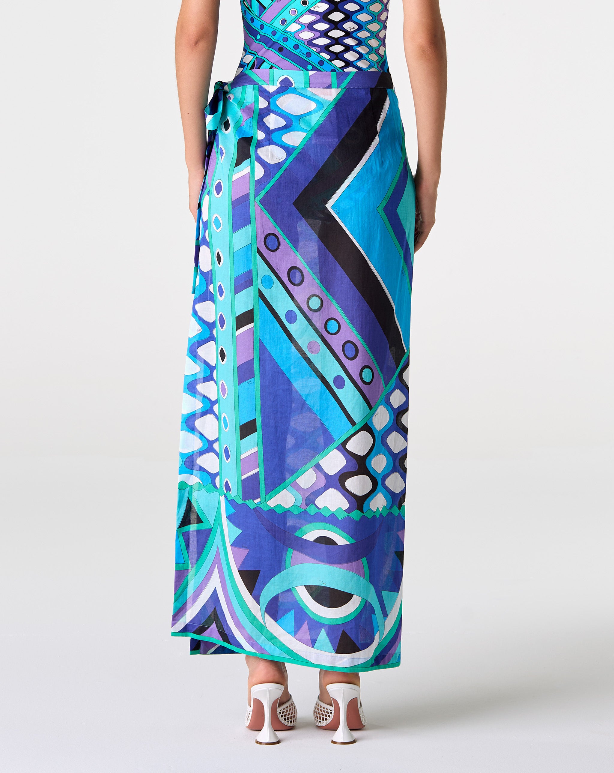 Cotton Muslin Long Wrap Skirt