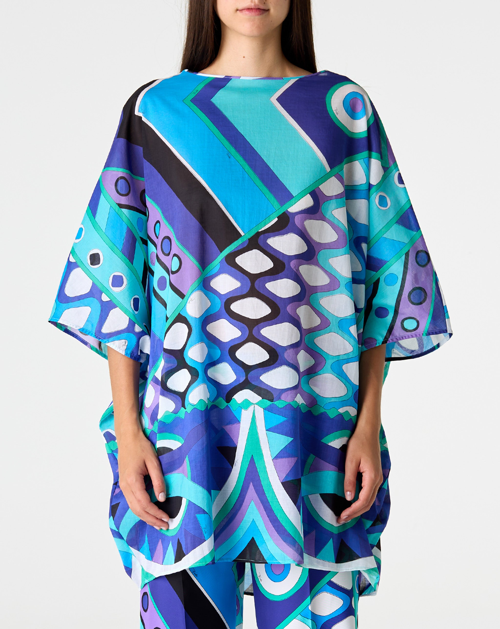 Cotton Muslin Short Caftan