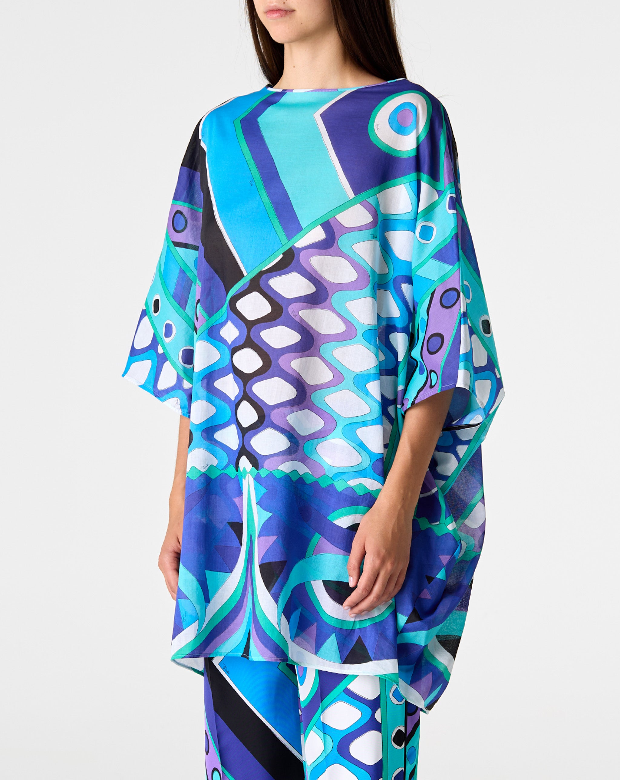 Cotton Muslin Short Caftan