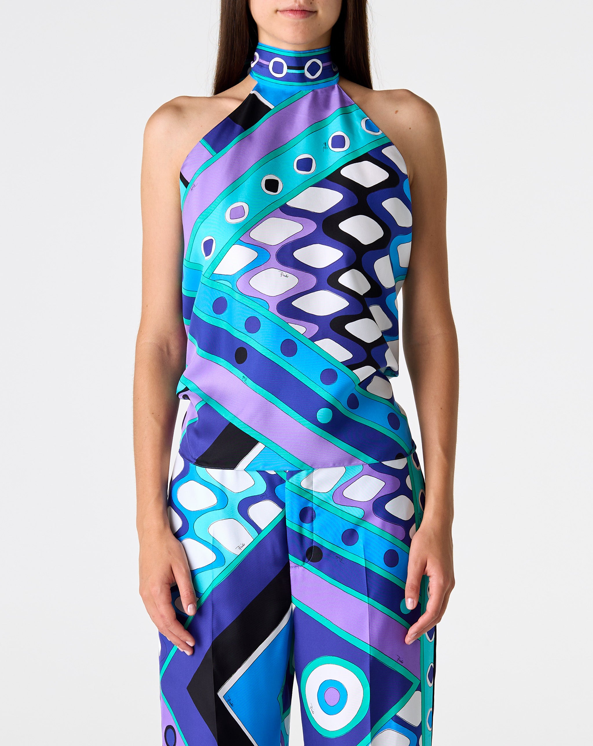 Silk Twill Halter Top