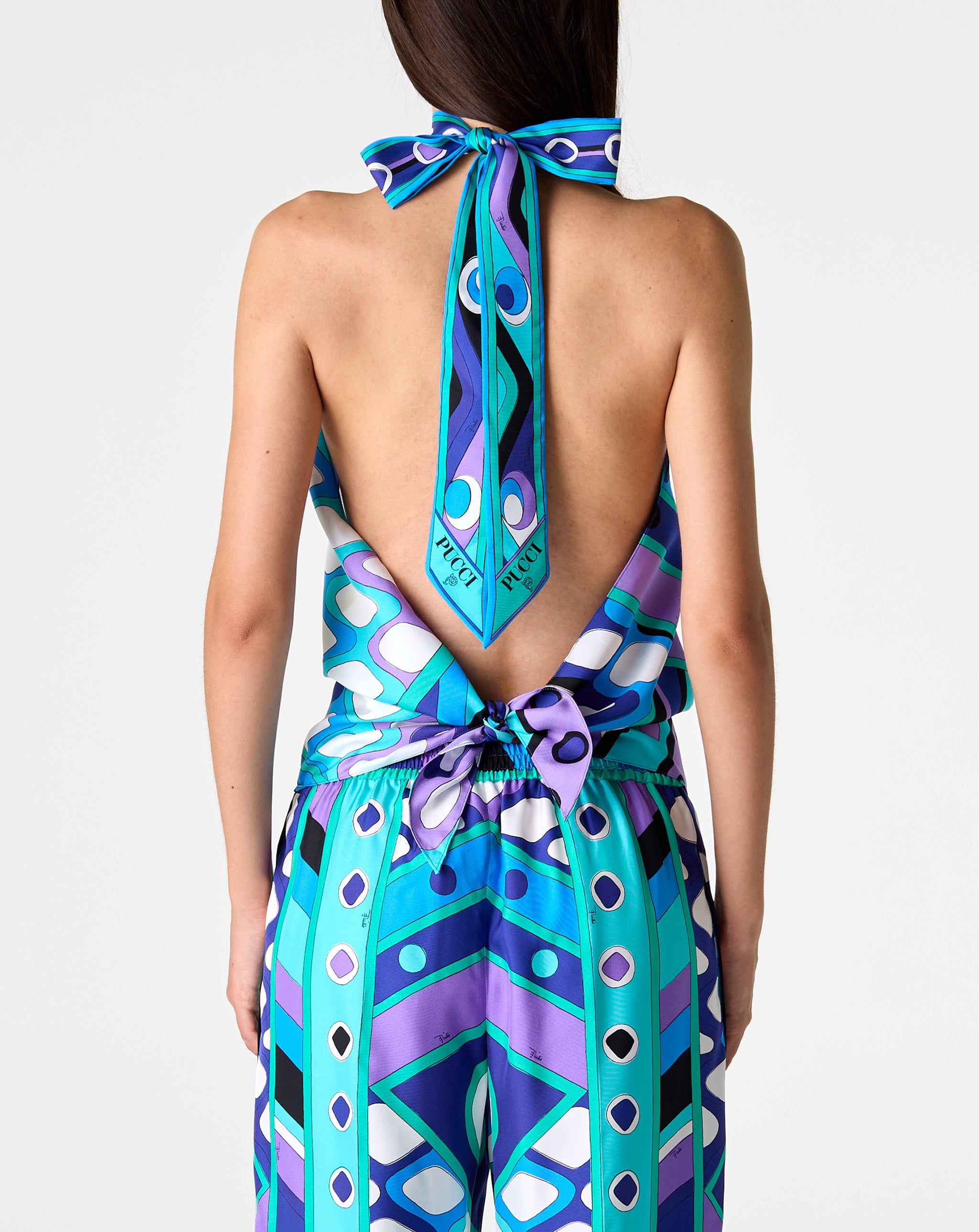 Silk Twill Halter Top