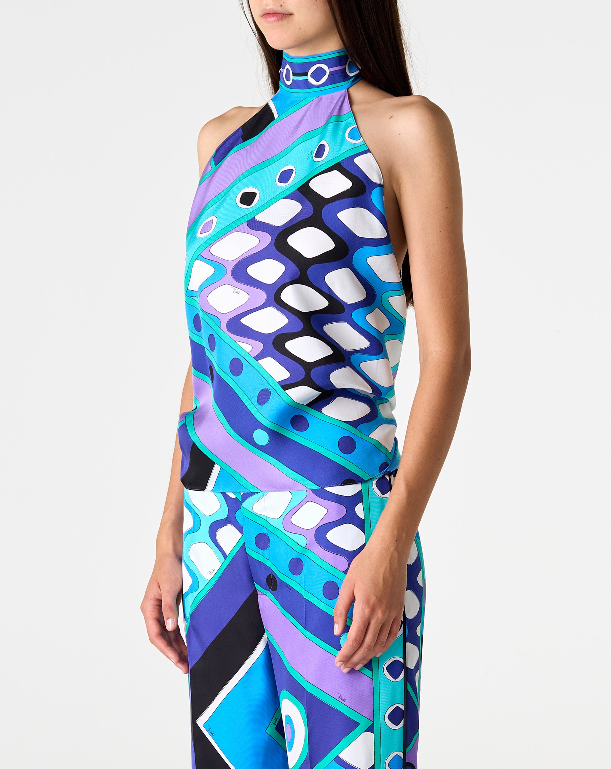 Silk Twill Halter Top