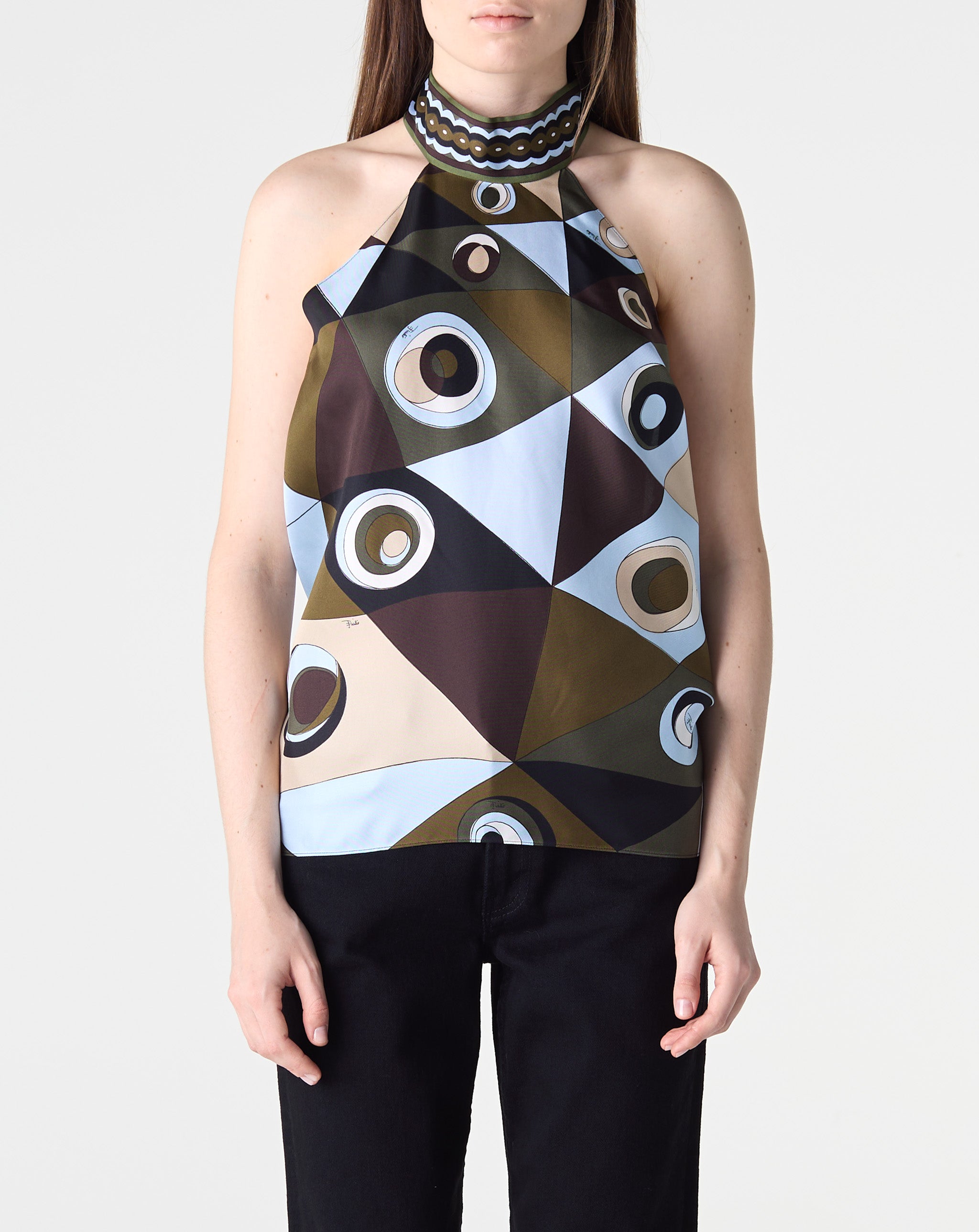 Silk Twill Halter Top