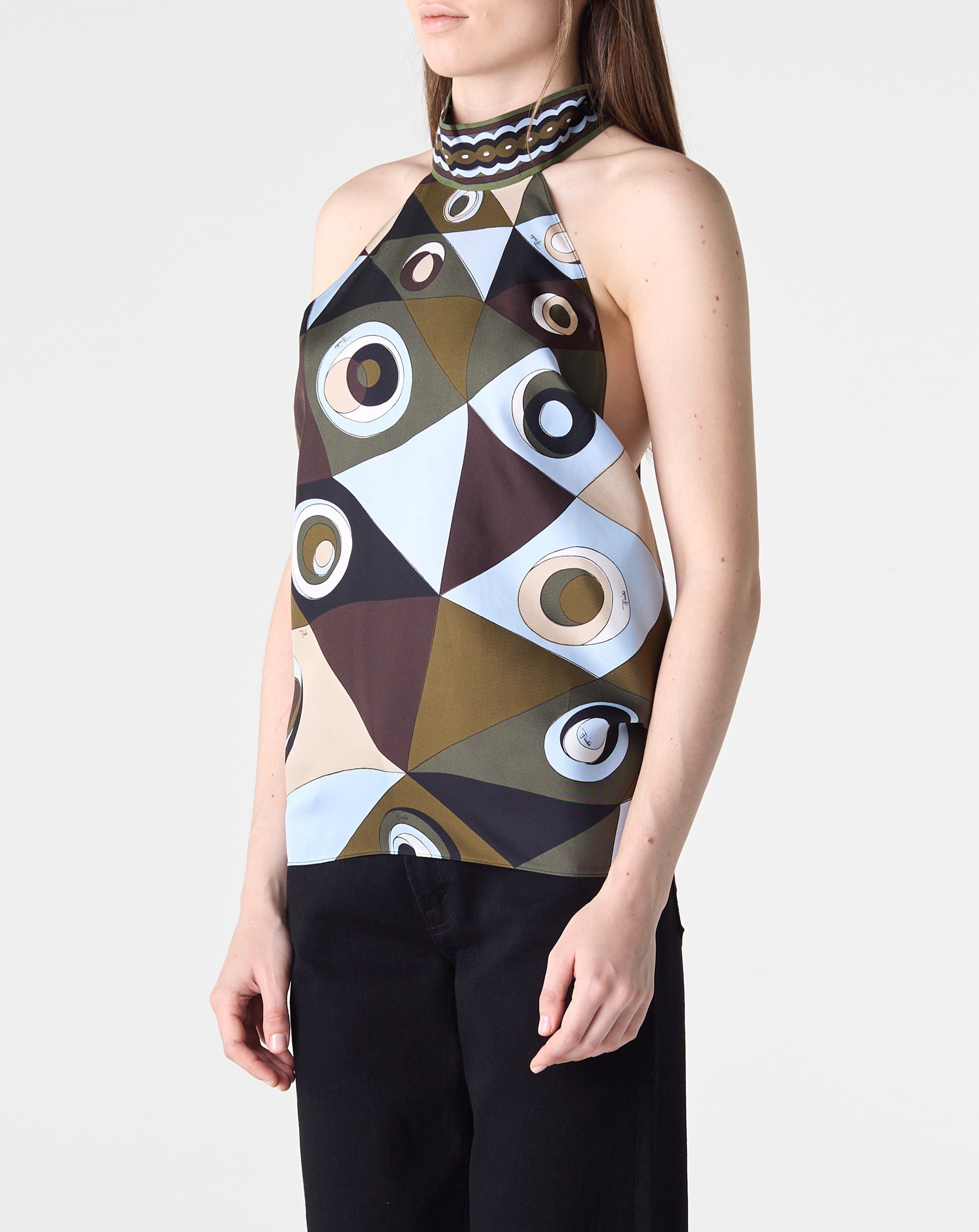 Silk Twill Halter Top