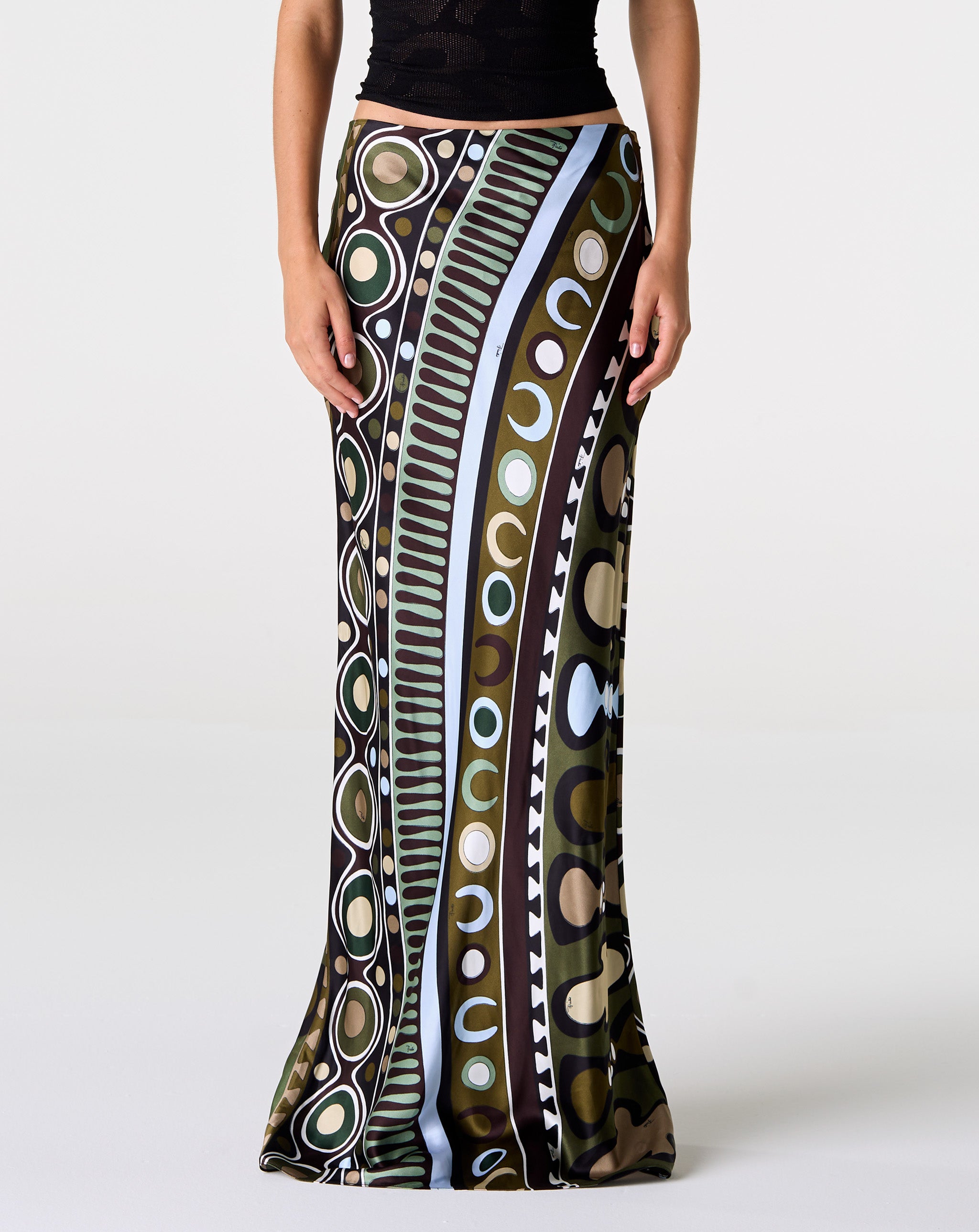 Long Satin Skirt