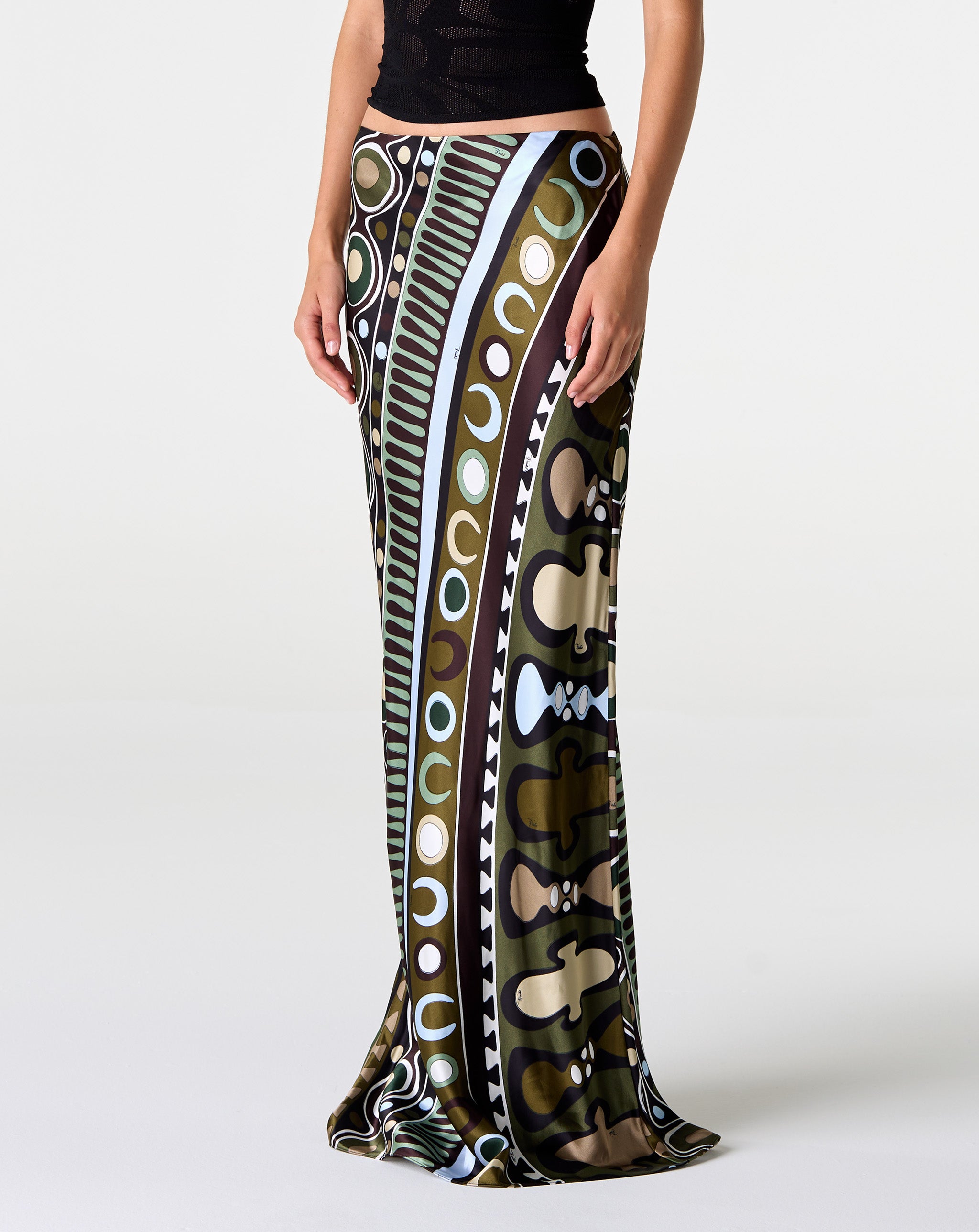 Long Satin Skirt