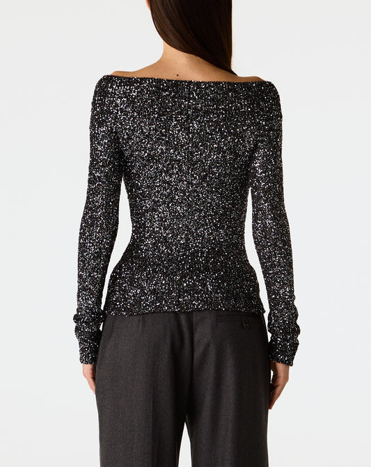 Knitted Sequins Top