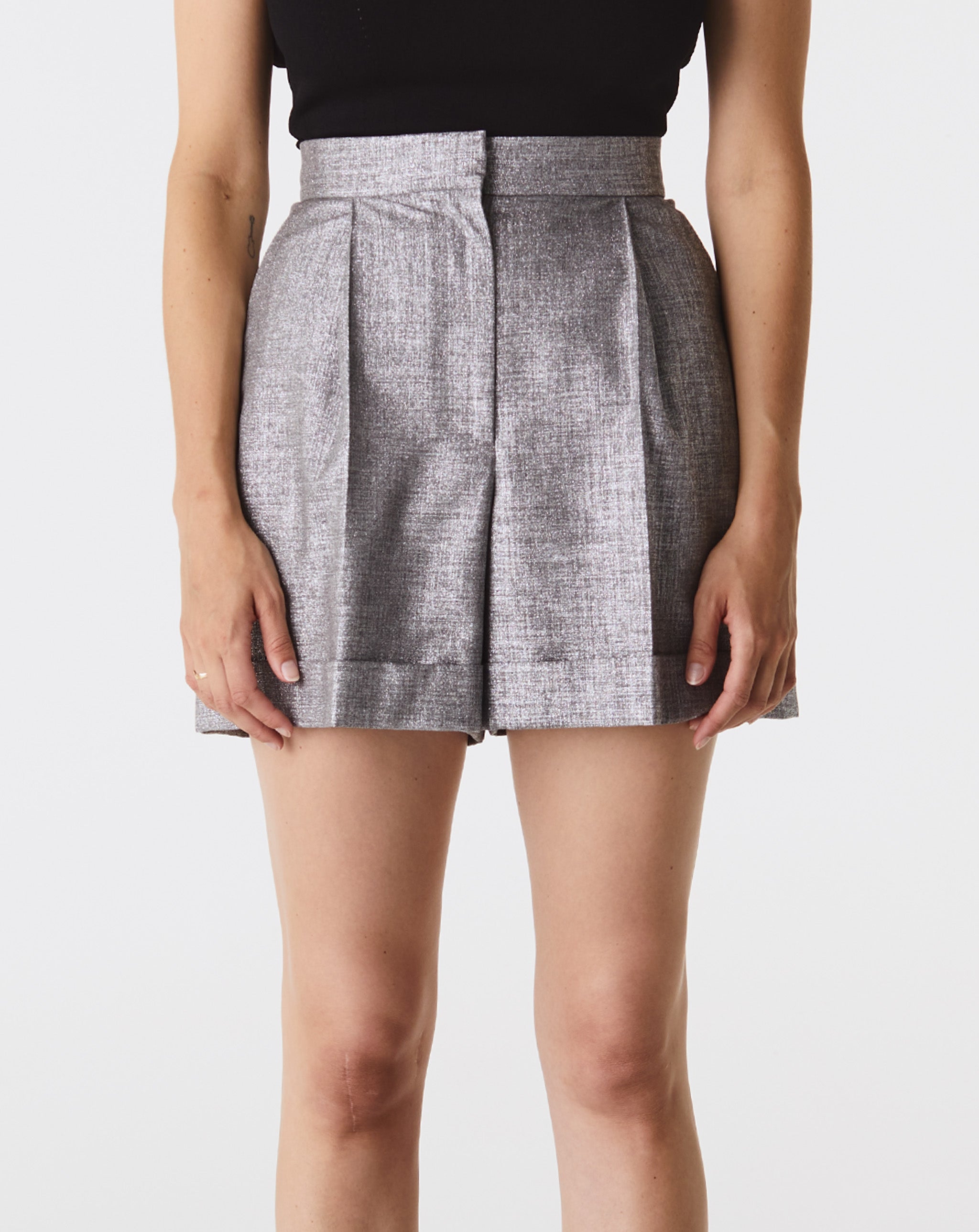 Cuffed Pleated Shorts
