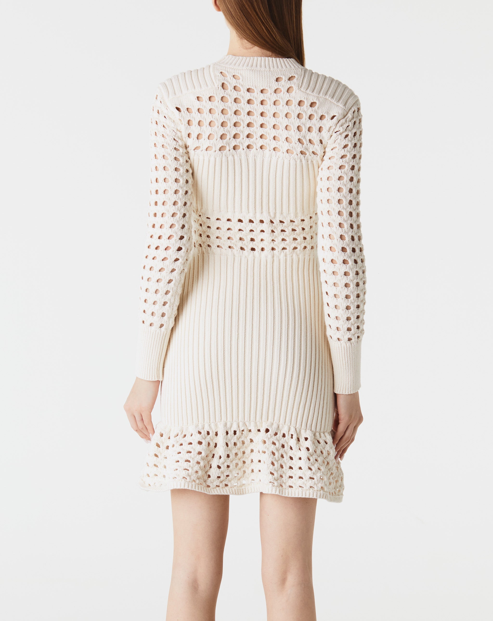 L/S Cotton Mesh Mini Dress