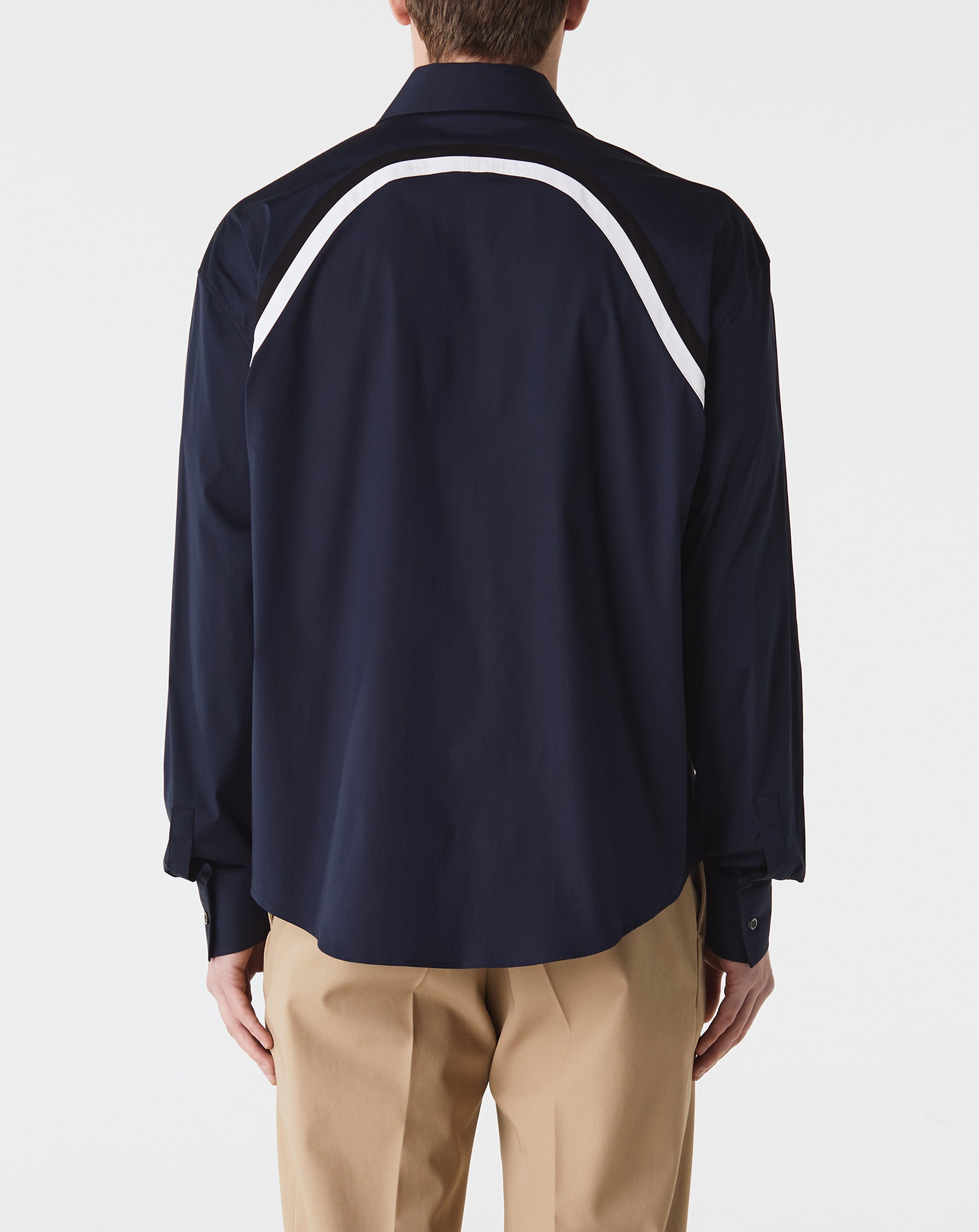 Stretch Poplin Shirt W/Trim
