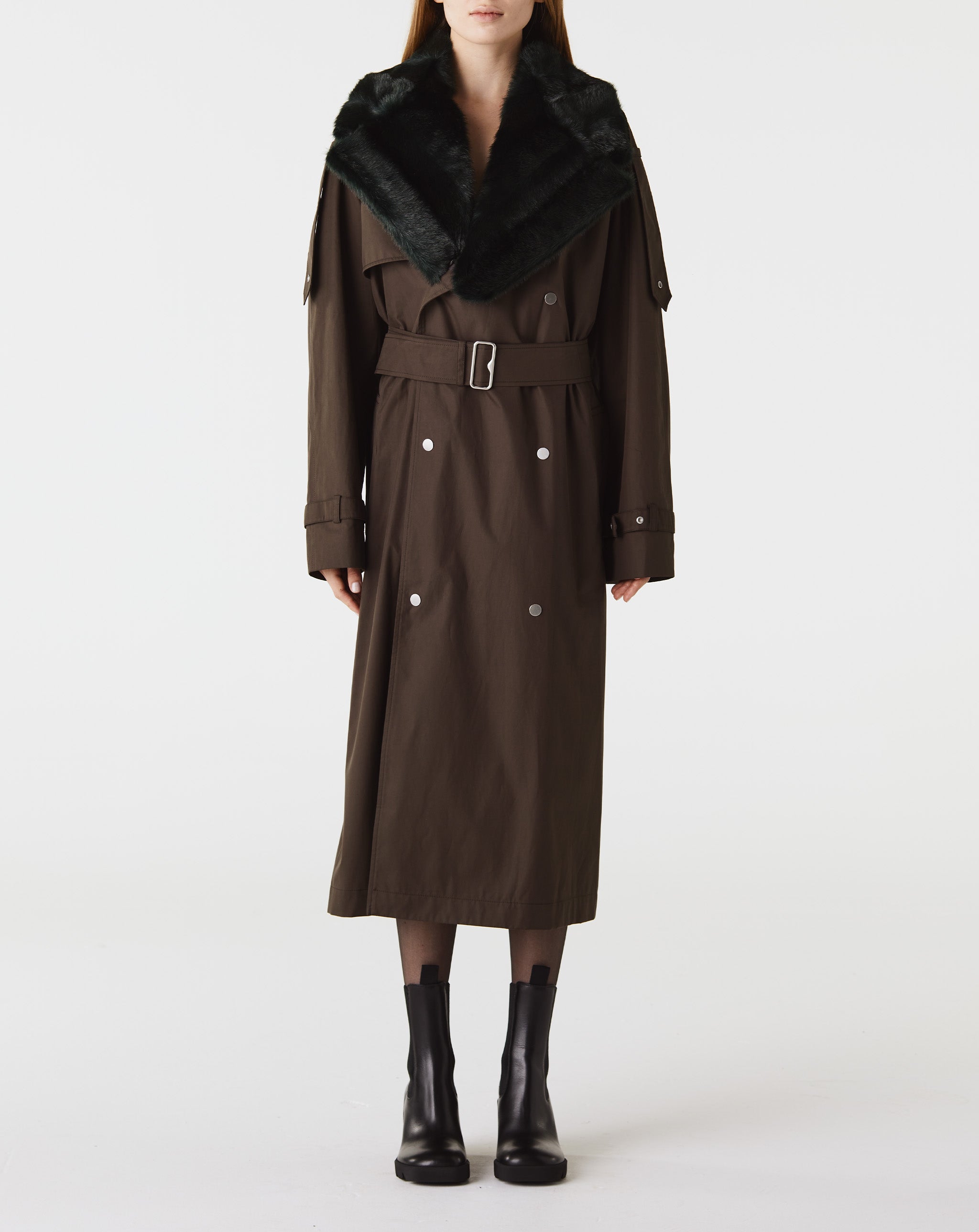 Fur Collar Raincoat