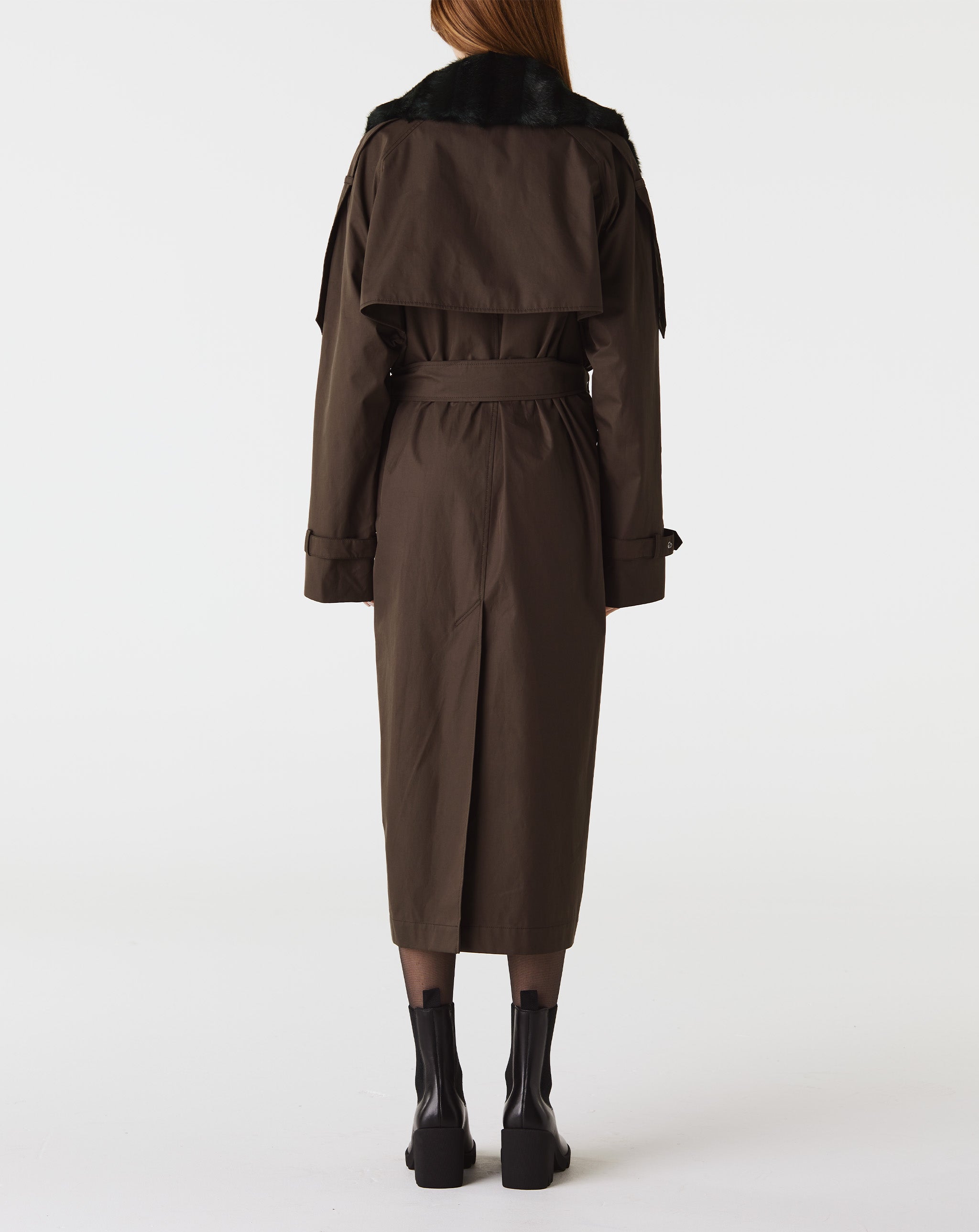 Fur Collar Raincoat