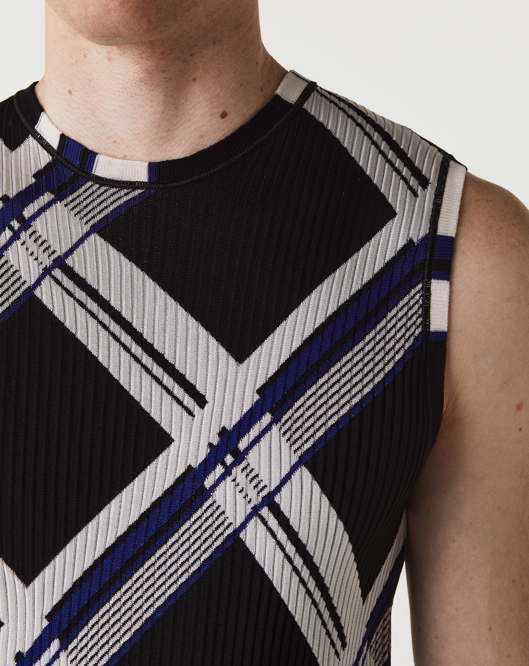 Plaid Rib S/L Sweater