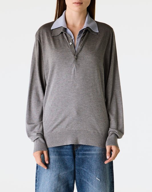 L/S Knit Double Polo