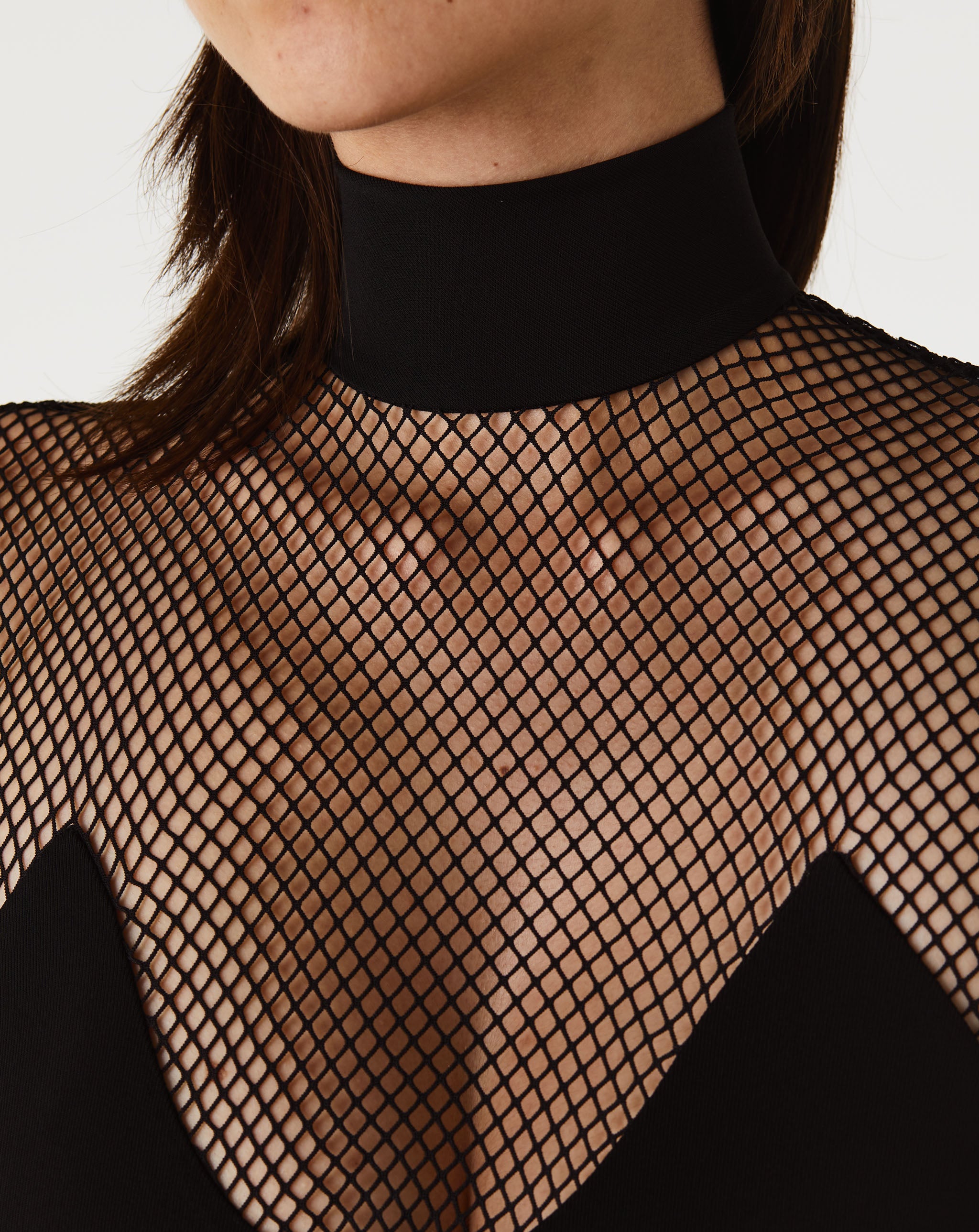 Illusion Long Sleeve Mini Dress