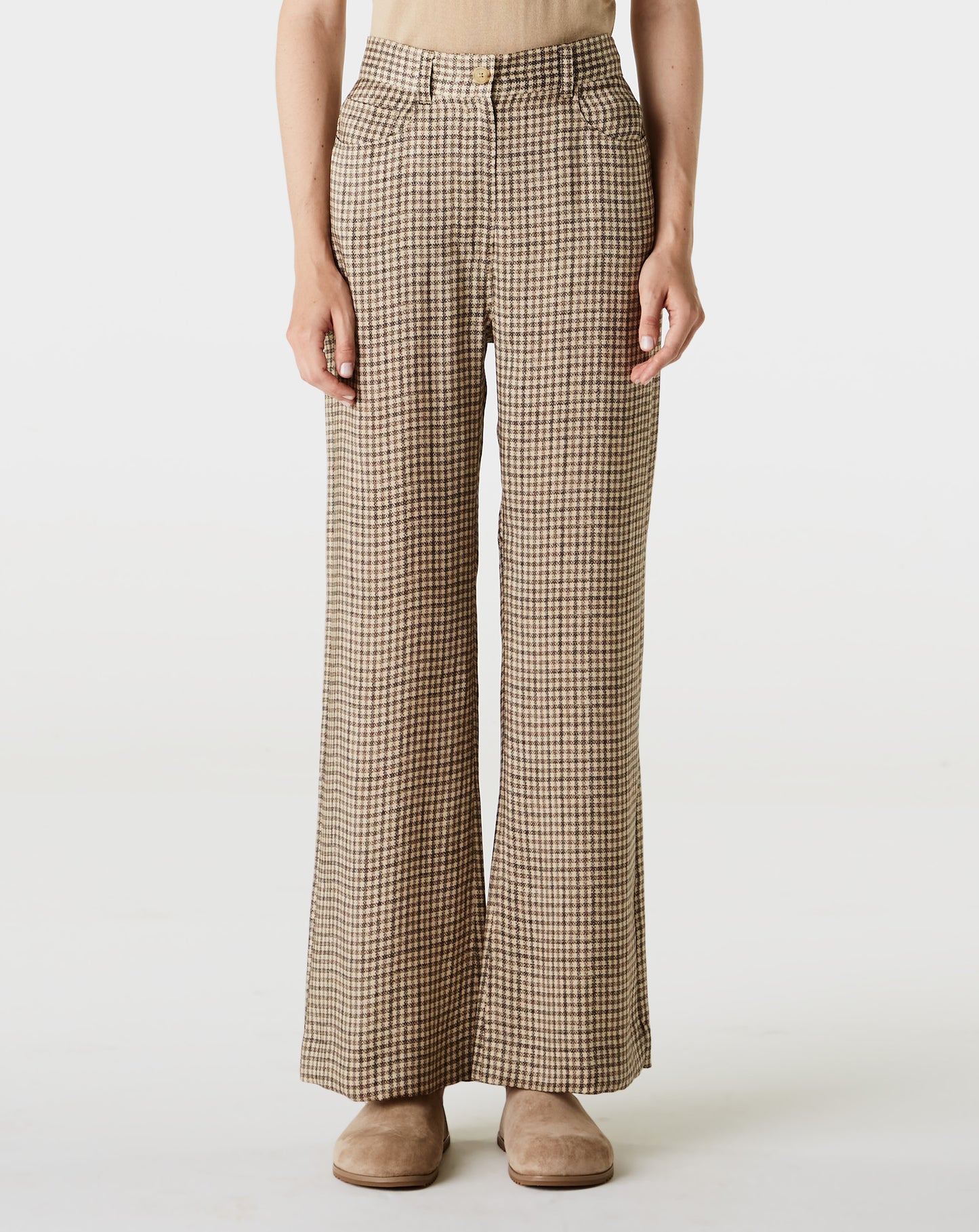 Printed Check Trouser