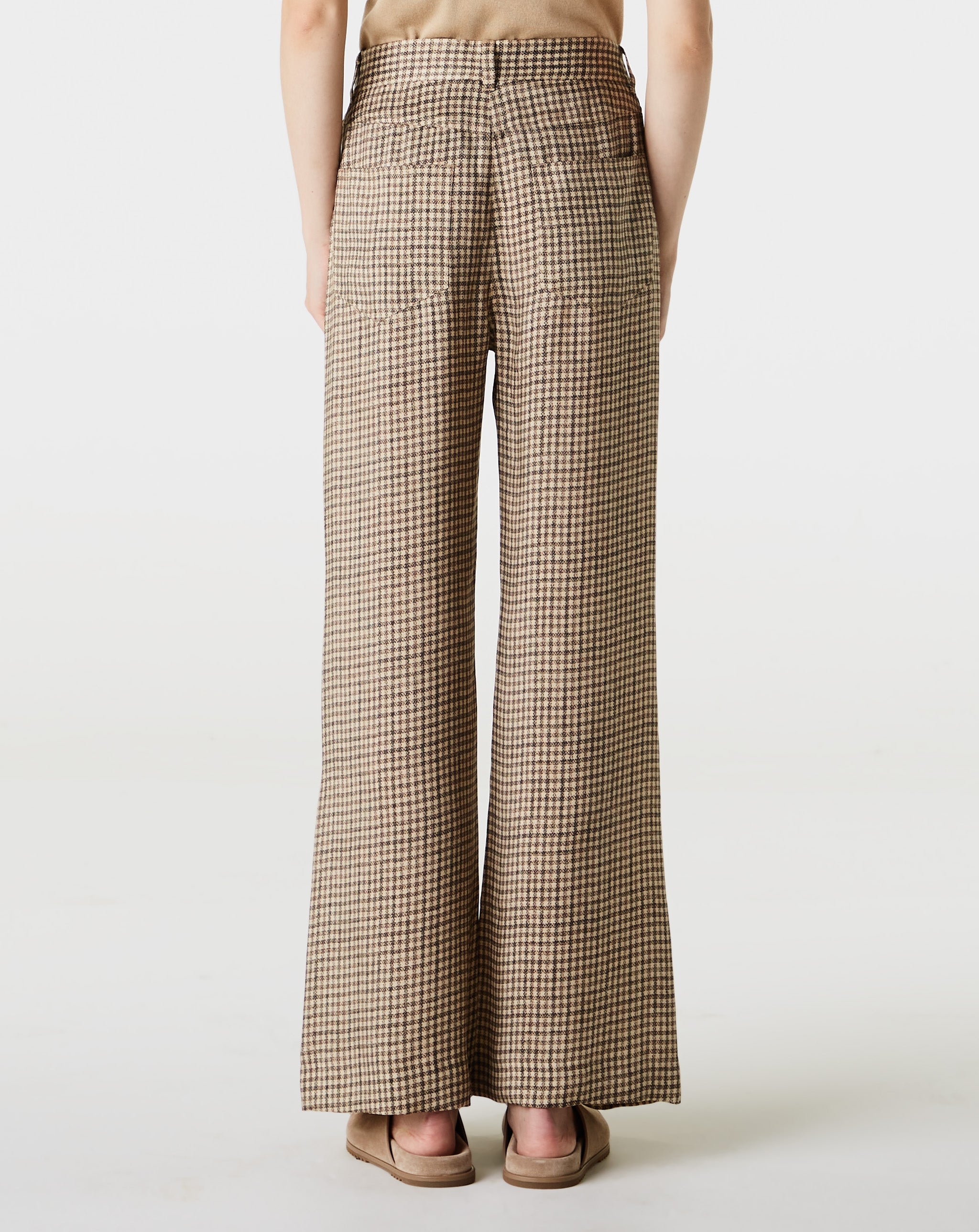 Printed Check Trouser