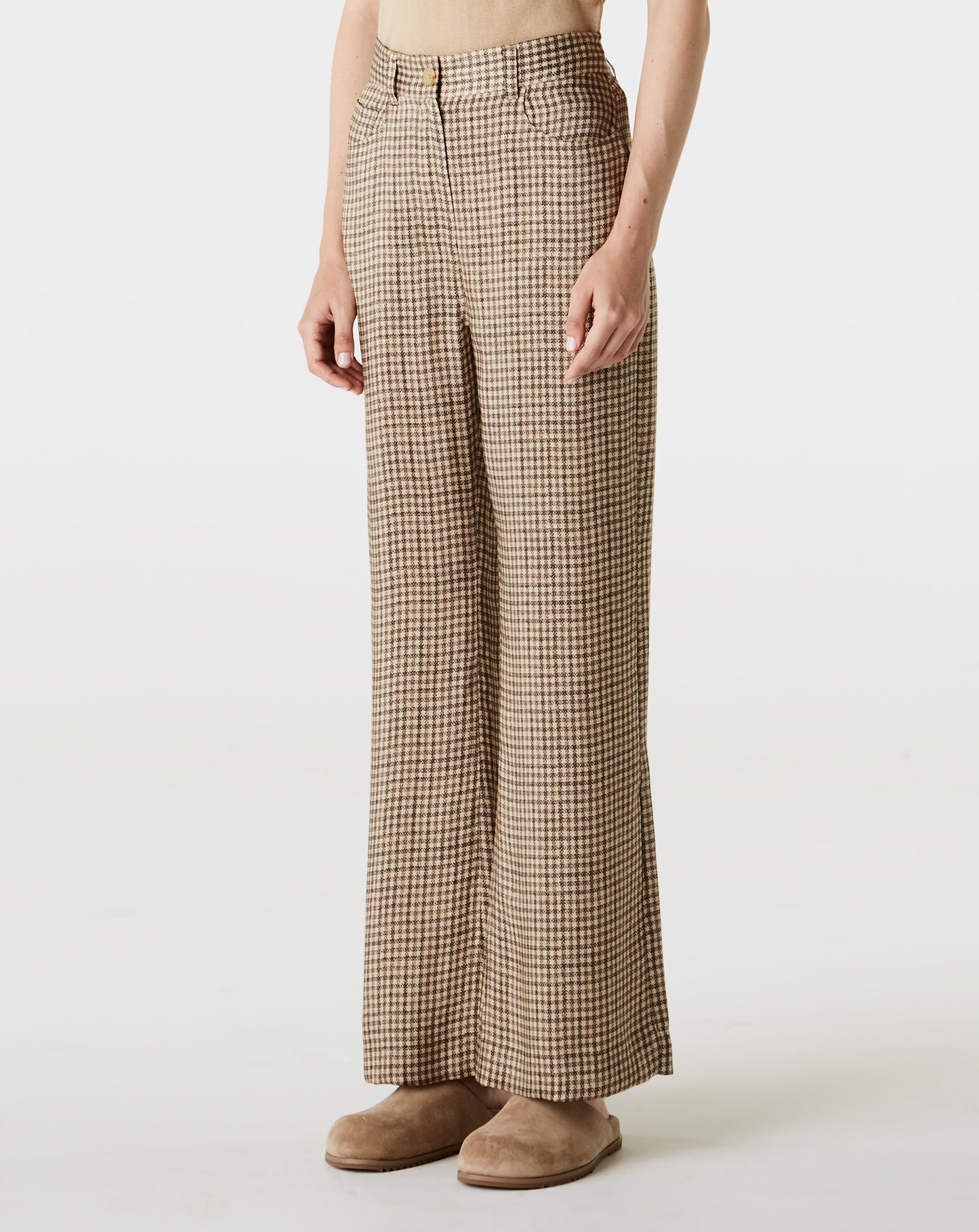 Printed Check Trouser