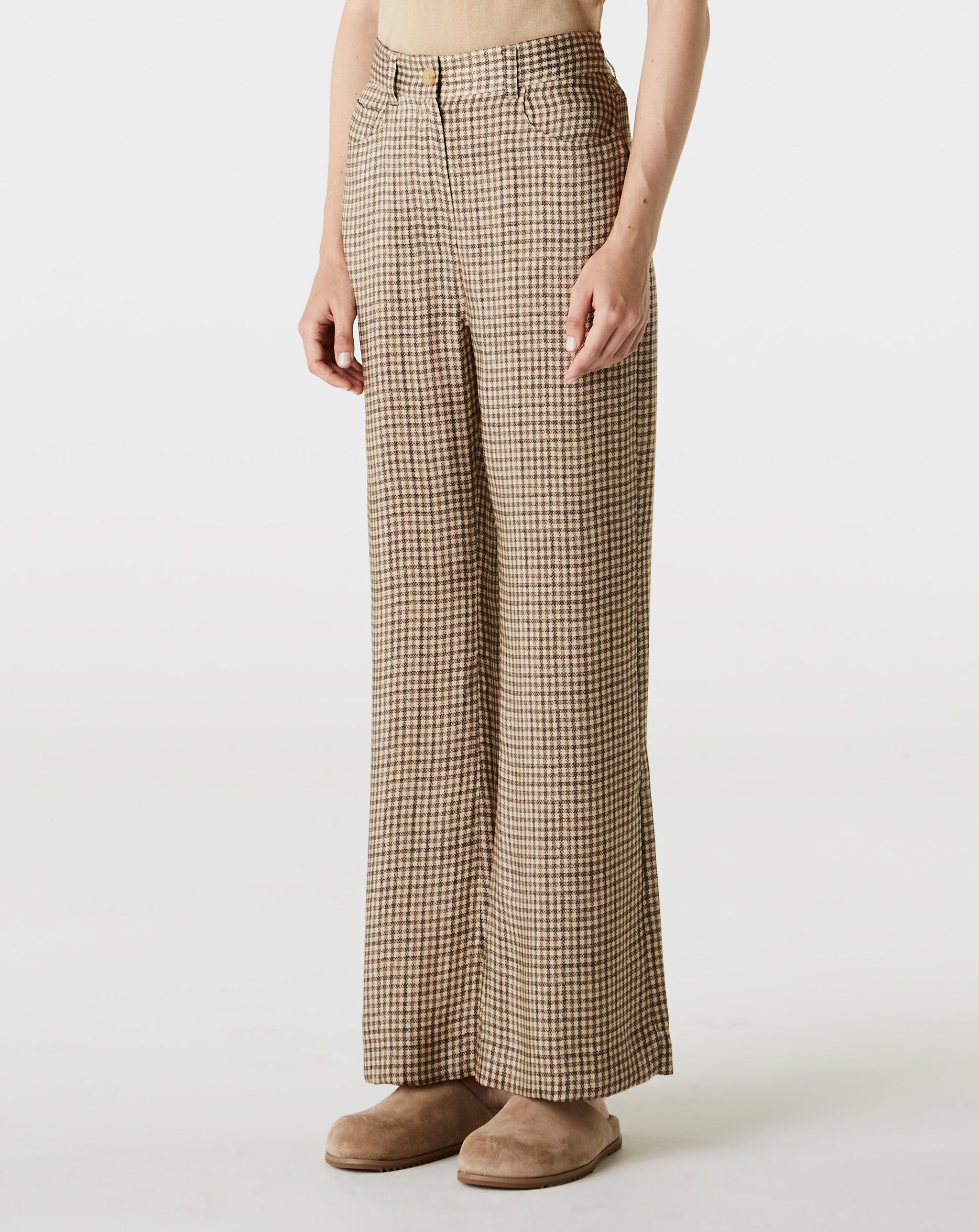 Printed Check Trouser