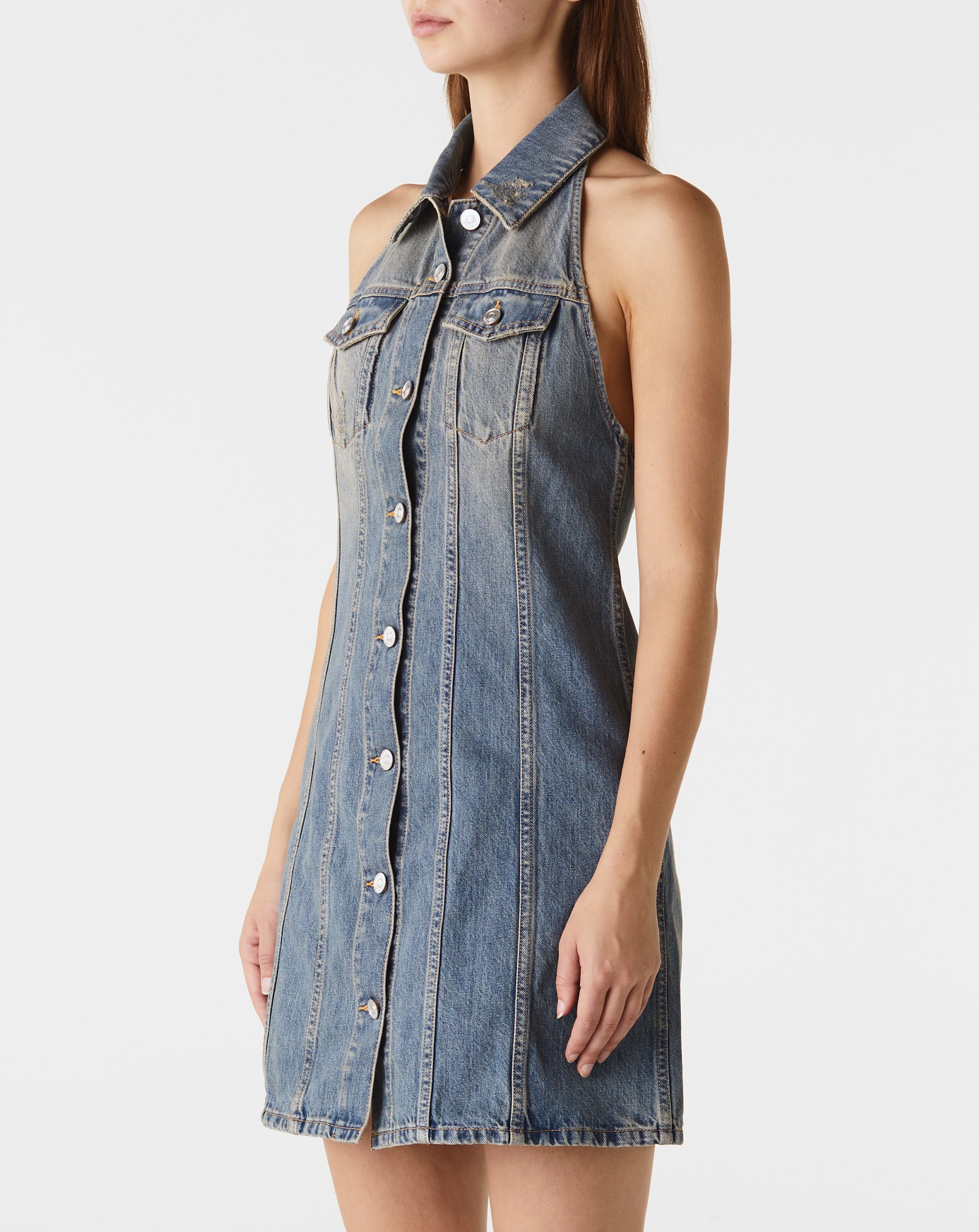 Halter Denim Dress