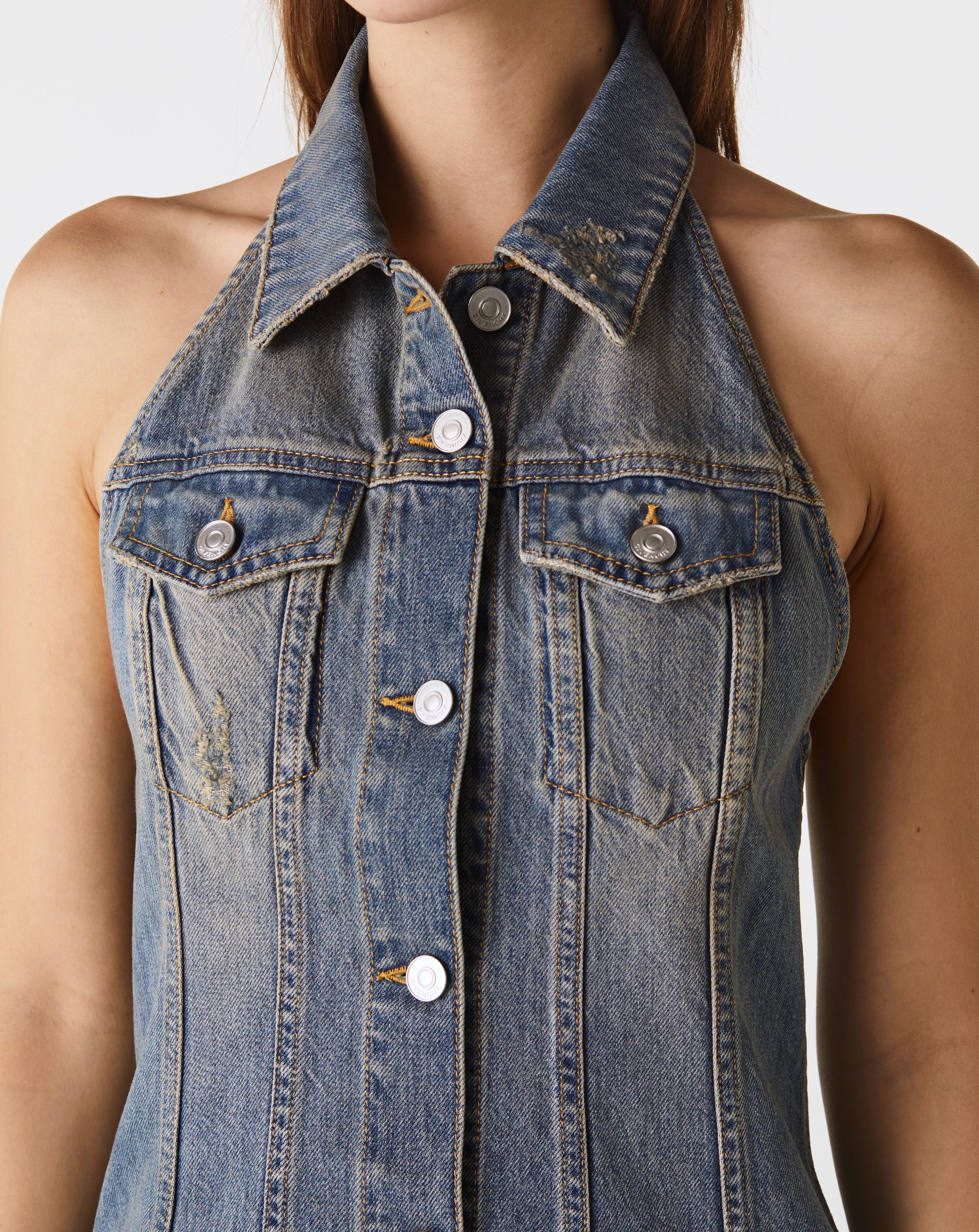 Halter Denim Dress
