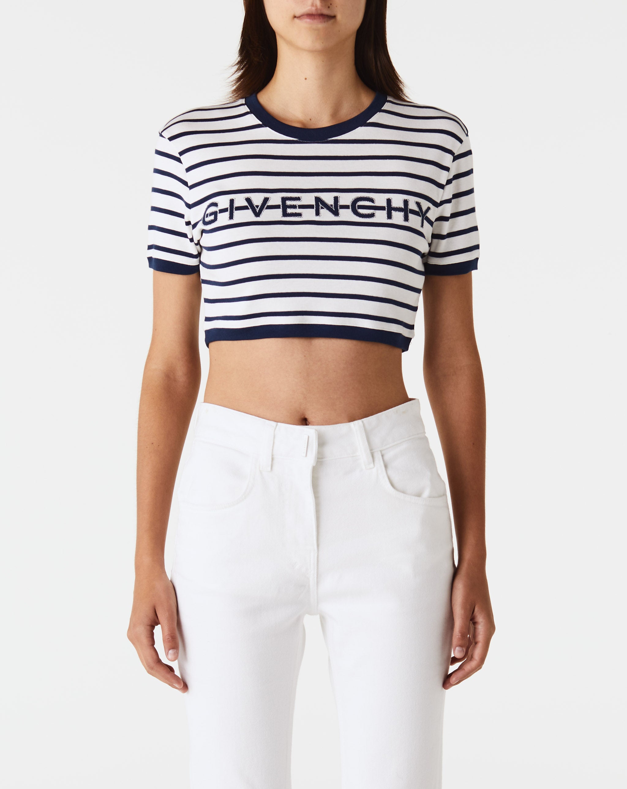 Cropped Ringer T Shirt W/H Rib