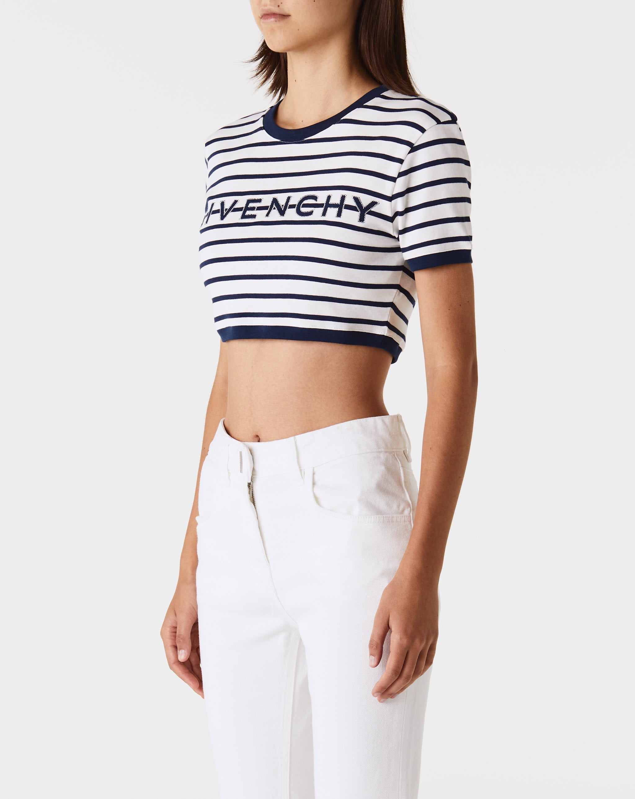 Cropped Ringer T Shirt W/H Rib