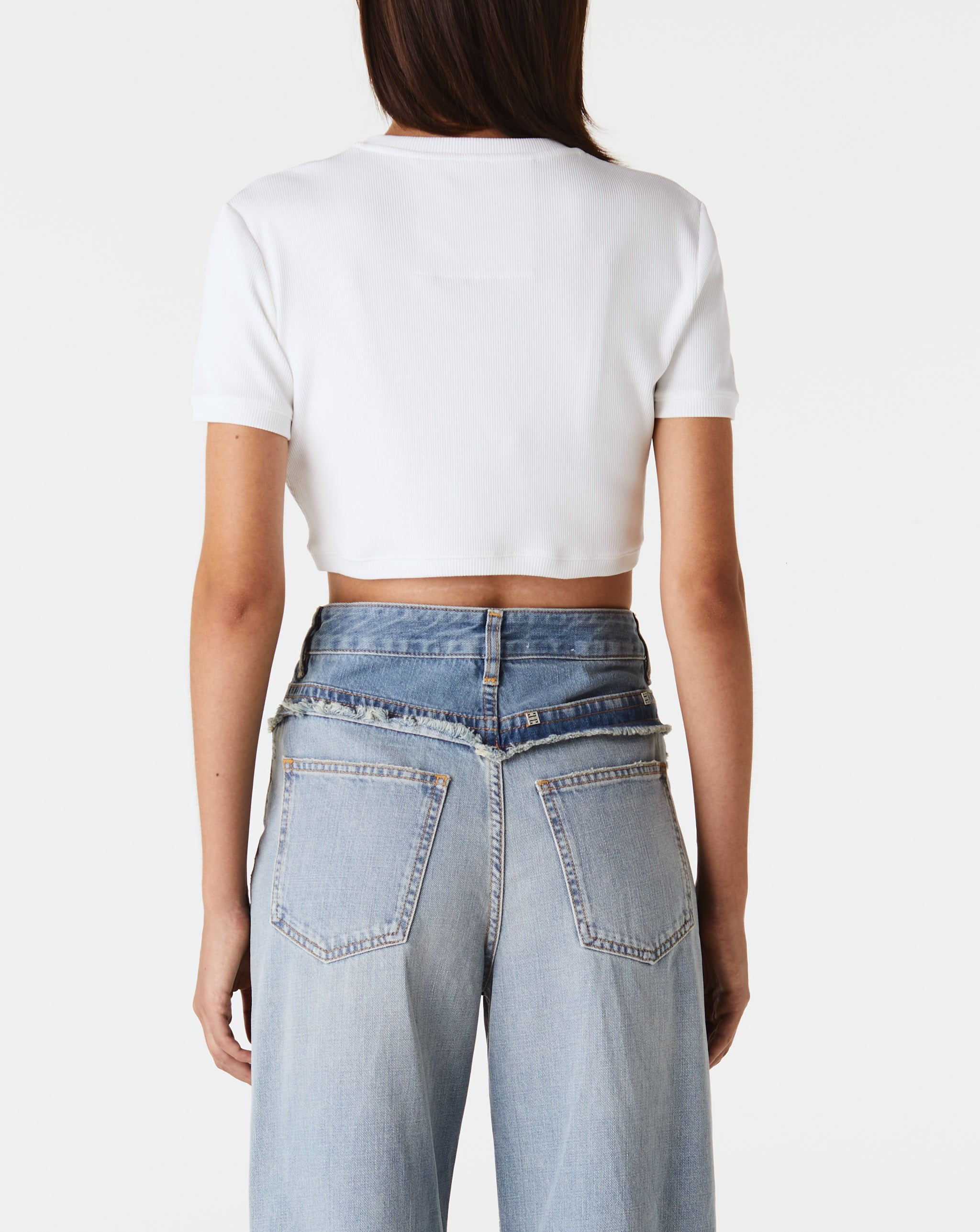 Cropped Ringer T Shirt W/H Rib